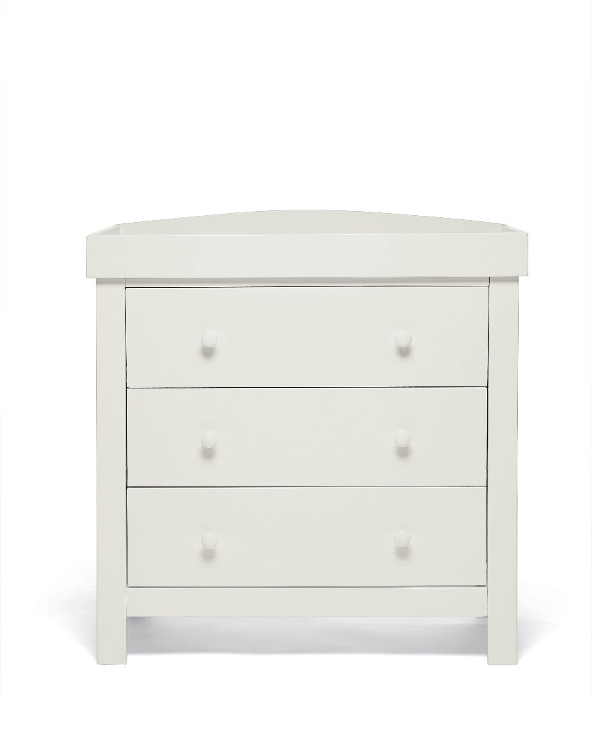 Dover 3 Drawer Dresser & Changer Unit - White image number 1