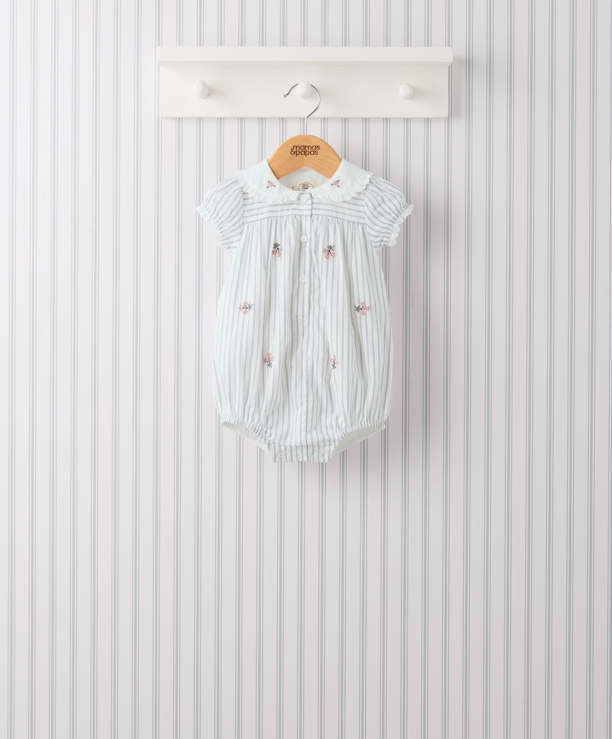 Broderie Trim Romper - Laura Ashley image number 1