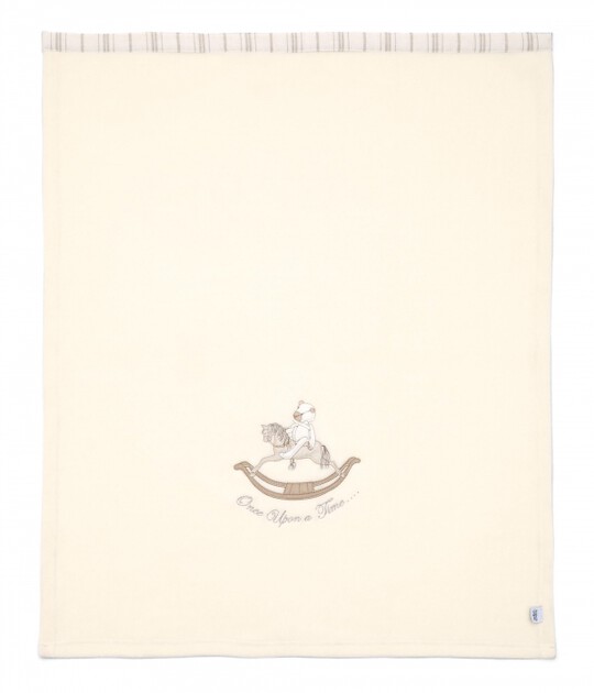 Once Upon A Time - Neutral Embroidered Fleece Blanket (L: 70 x W: 100cm) image number 2