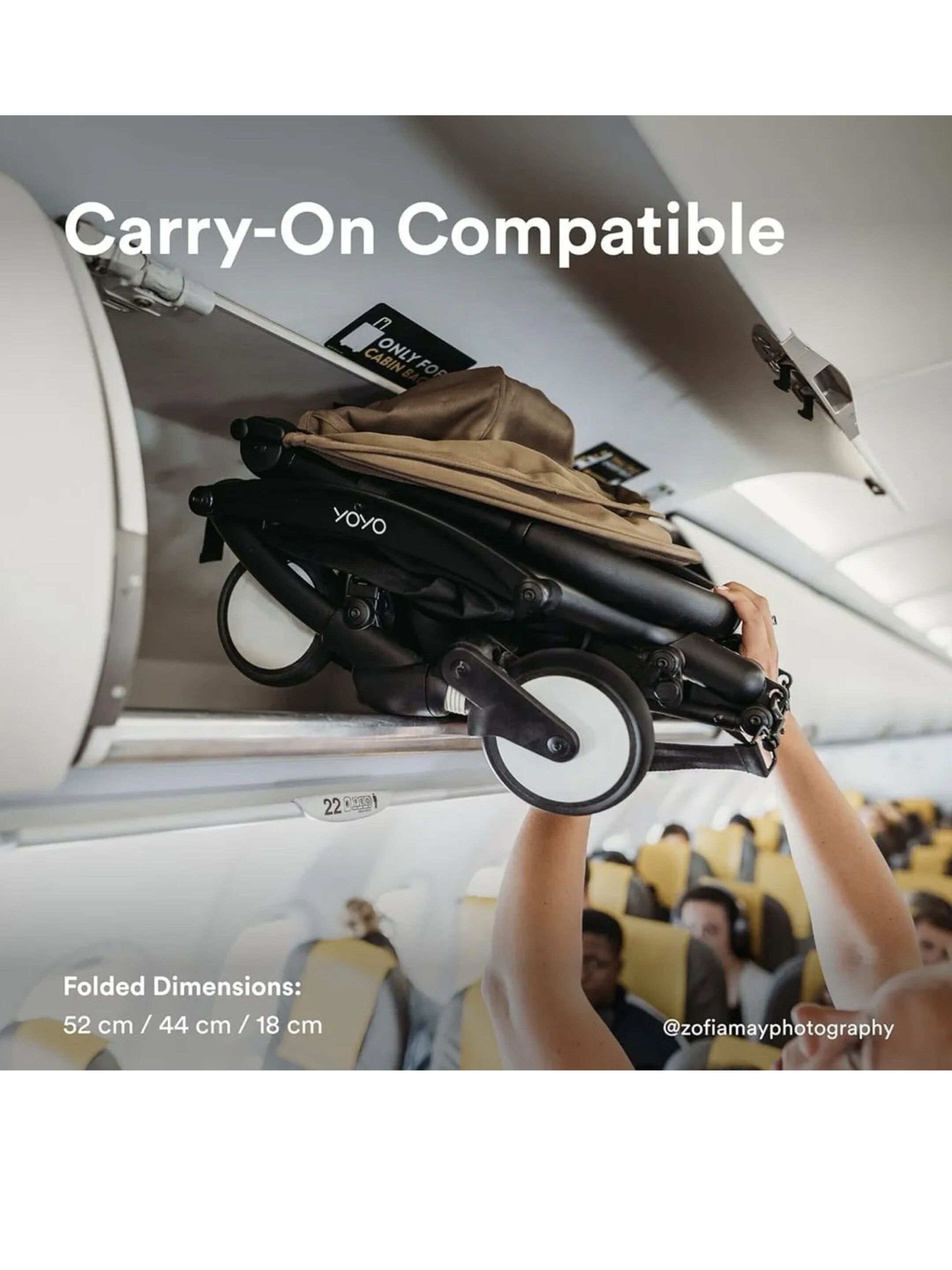 Stokke YOYO3 Full Stroller with White Frame, 0+ Newborn and 6+ Color Pack - Stone (3 pieces) image number 7