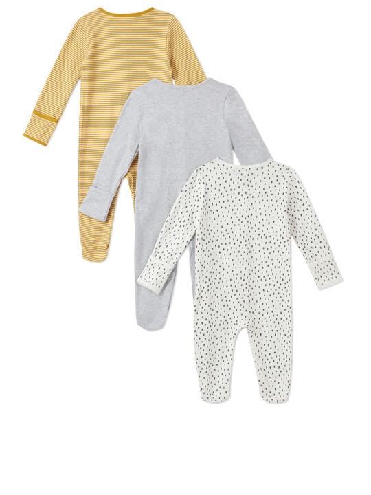 Stripes and Spots Sleepsuits 3 Pack image number 2