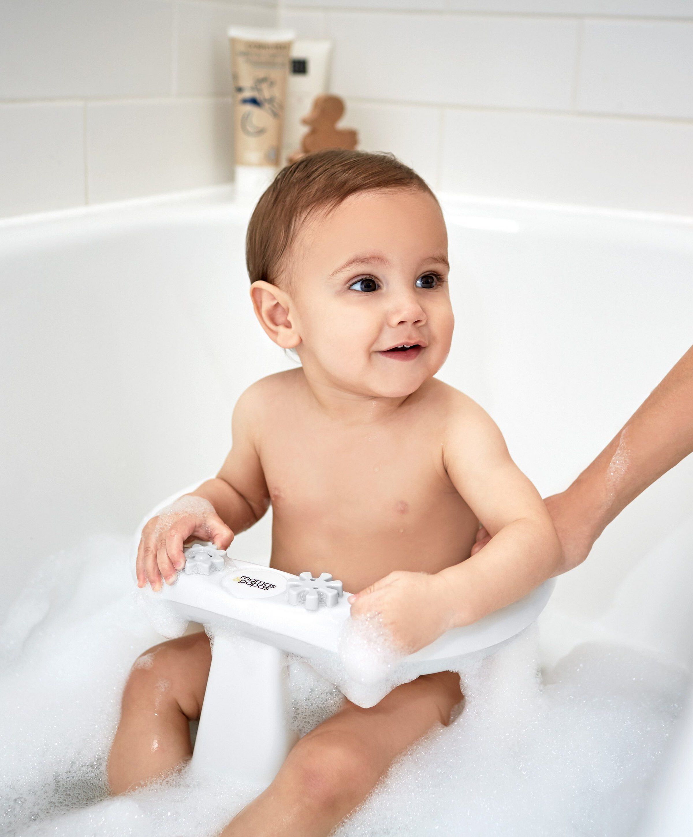 Bath Seat Oval - White/Grey image number 8