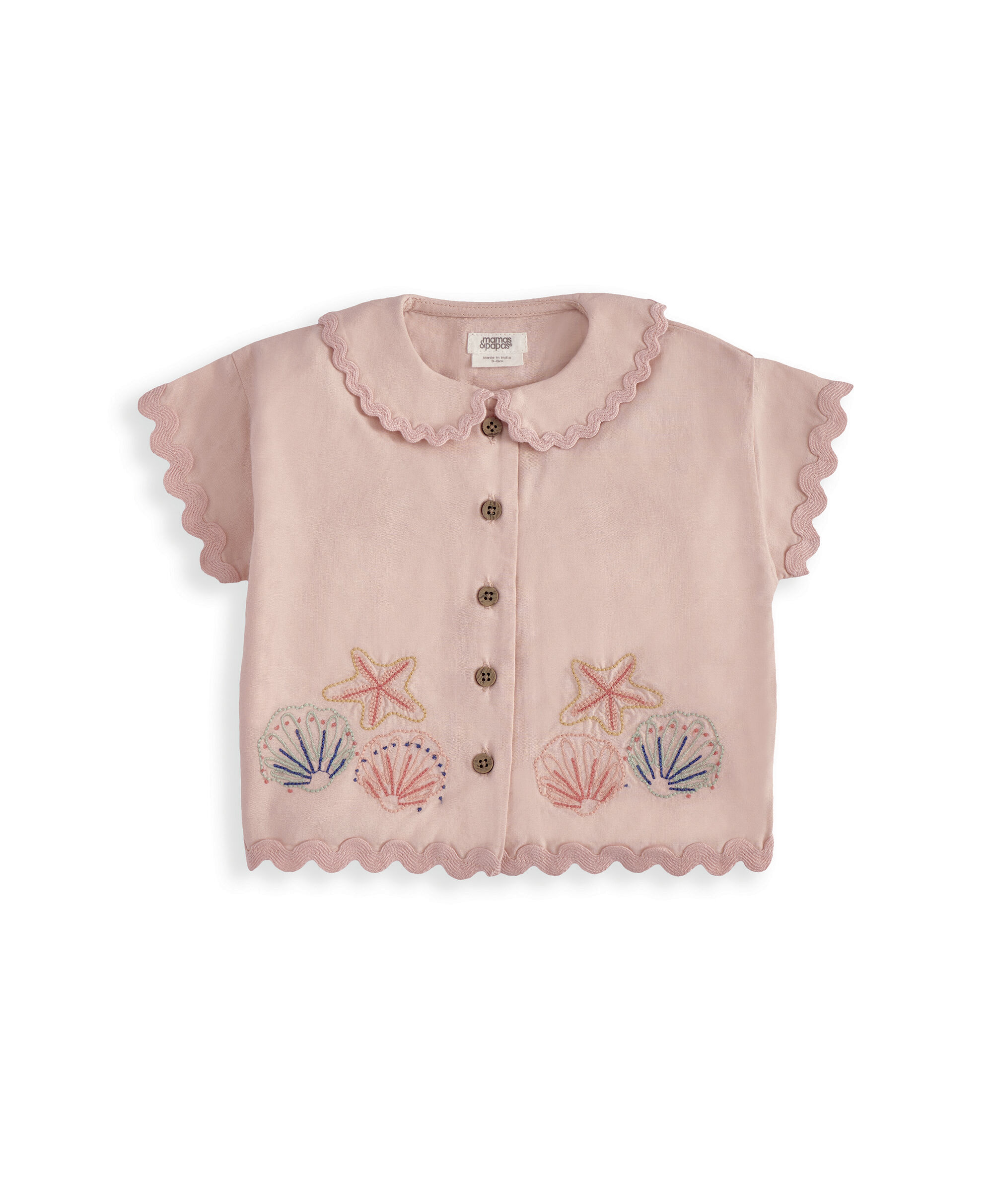 Pink Resort Shirt & Shorts Outfit Set image number 3