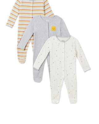 3Pack of  SHAPES Sleepsuits
