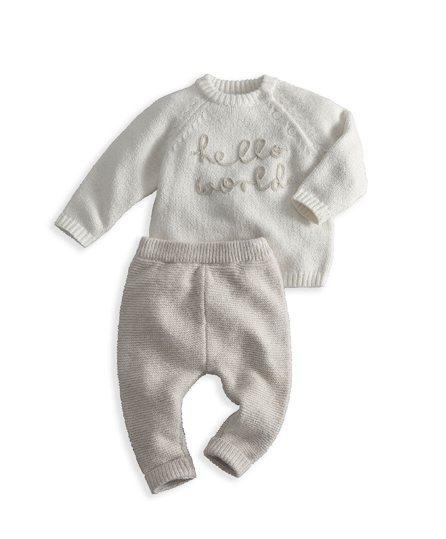 2pc Hello World Knit Set image number 3