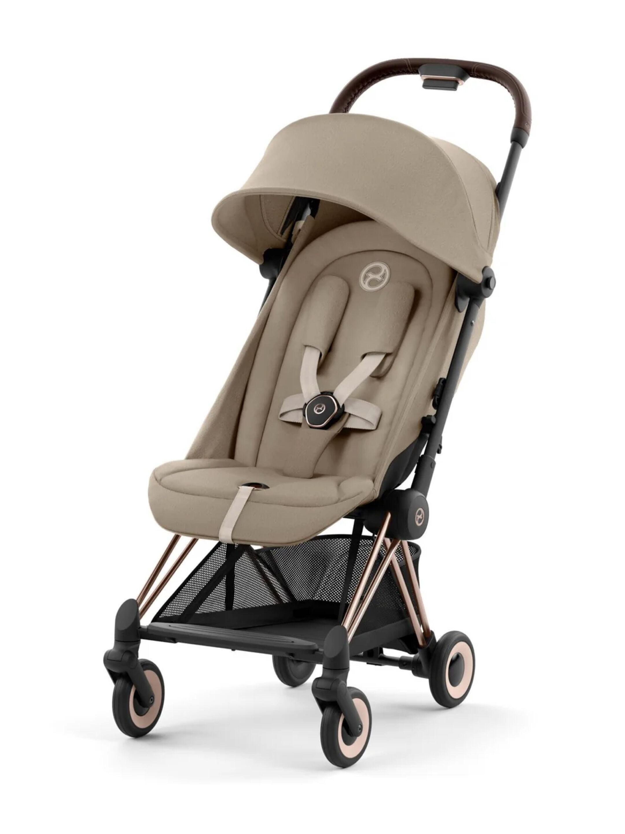 Cybex Coya Cabin Approved Stroller Cosy Beige with Rose Gold Frame image number 1