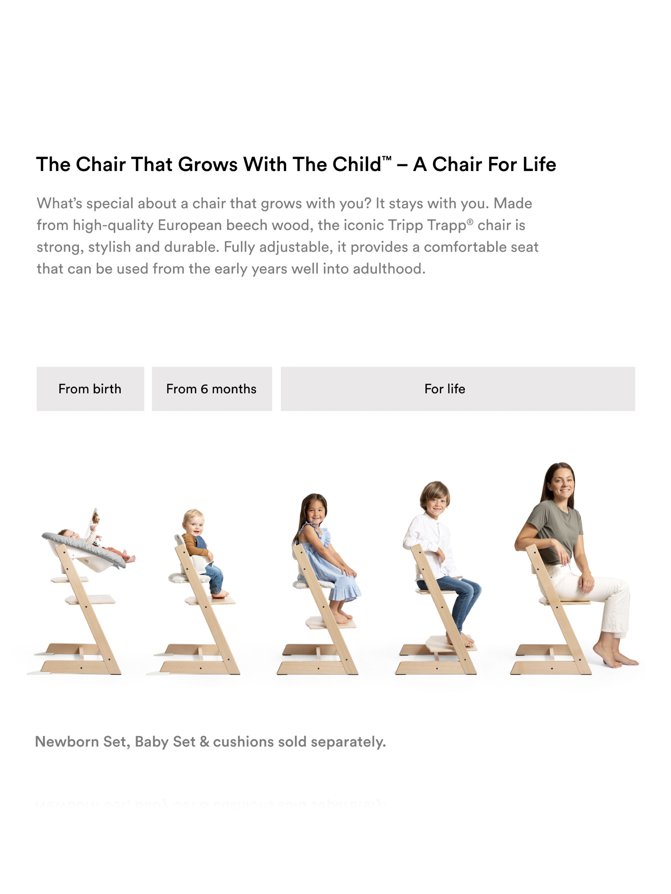 Stokke Tripp Trapp Chair with Baby Set - Fjord Blue image number 5