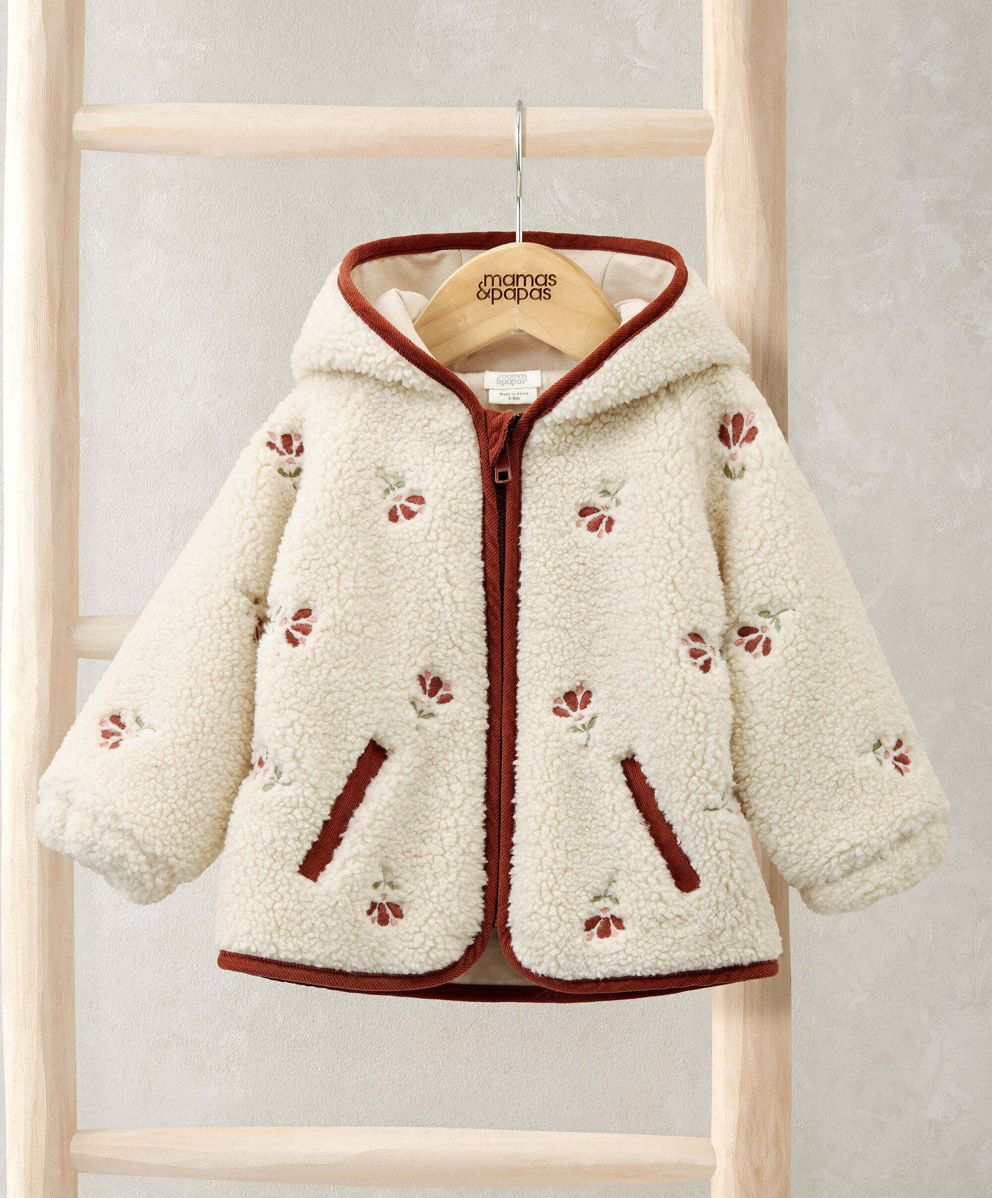 Embroidered Borg Jacket image number 1