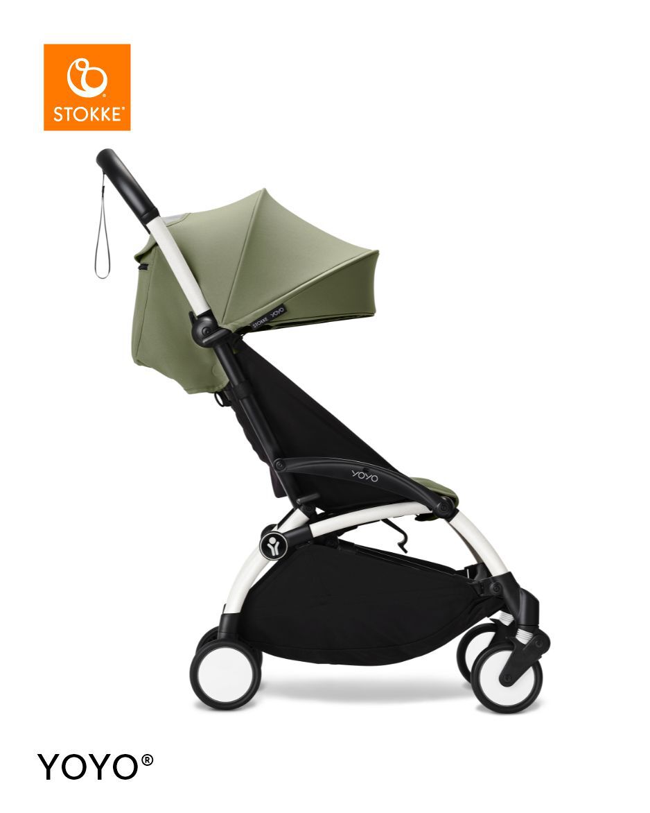 Stokke YOYO3 White Frame with 6+ Color Pack - Air France Blue & Cup Holder (3 Pieces)