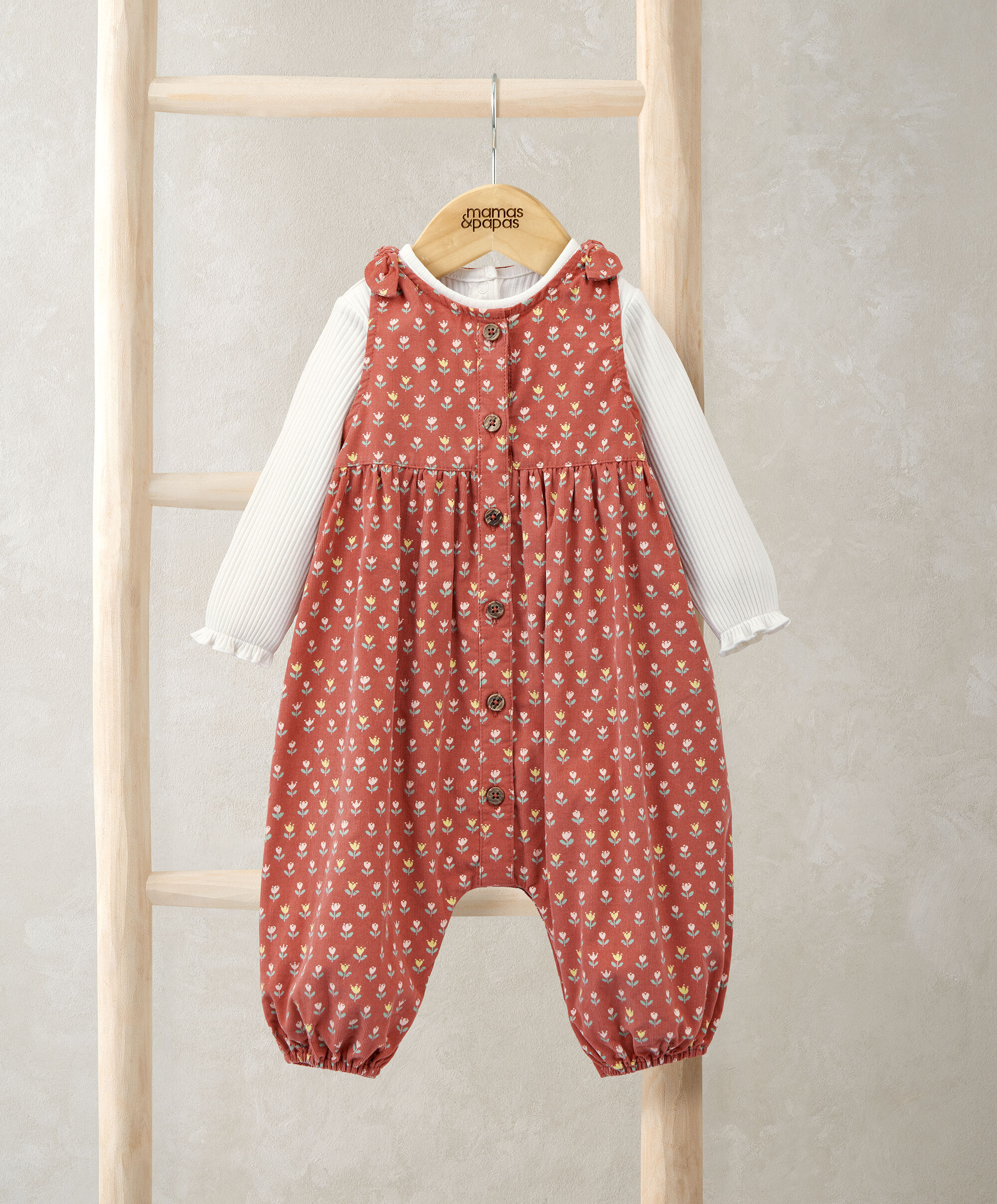 Floral Romper & Bodysuit Set (2 Pieces) image number 1