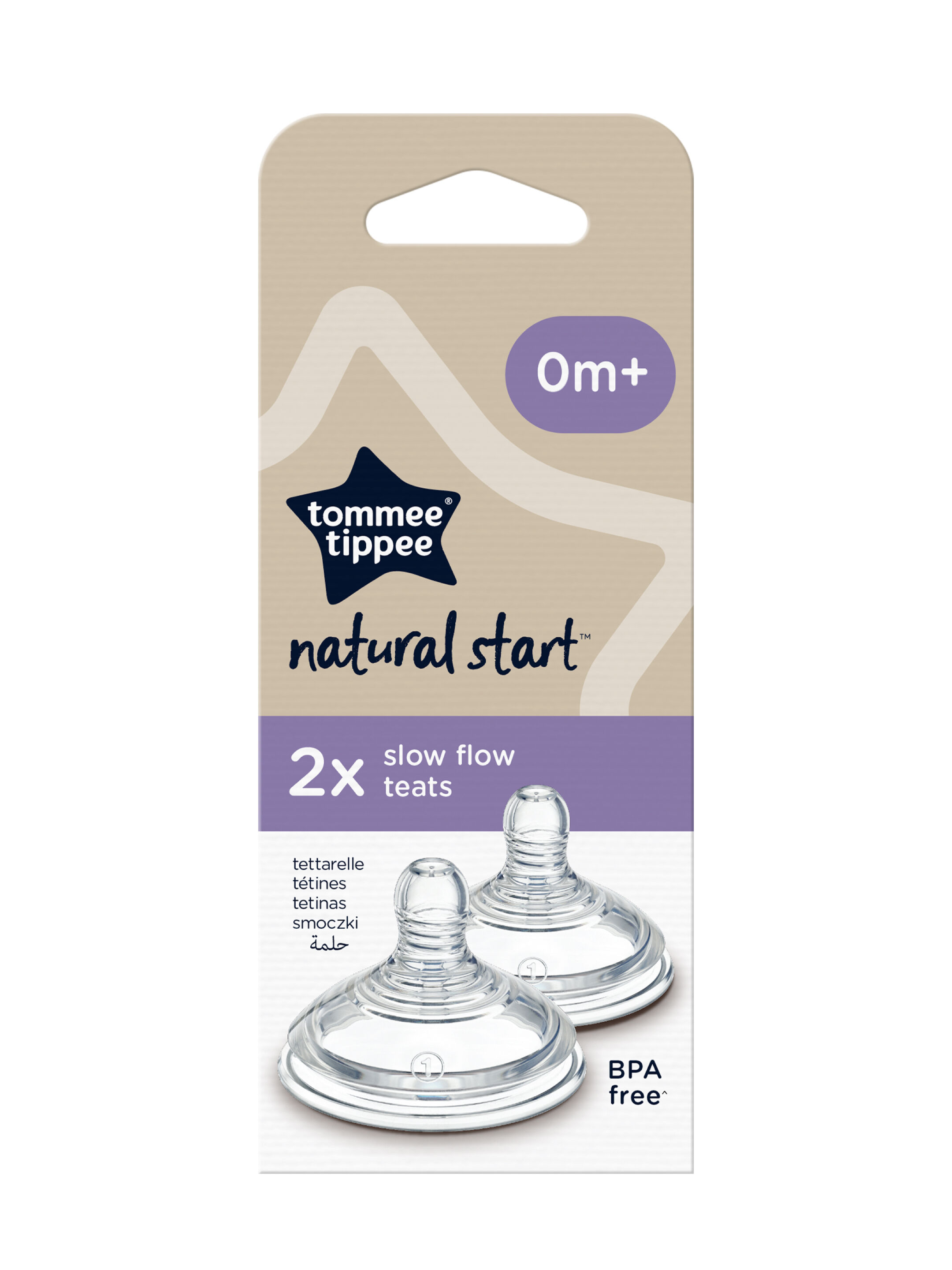 Tommee Tippee Natural Start Slow Flow Teat (Pack of 2)