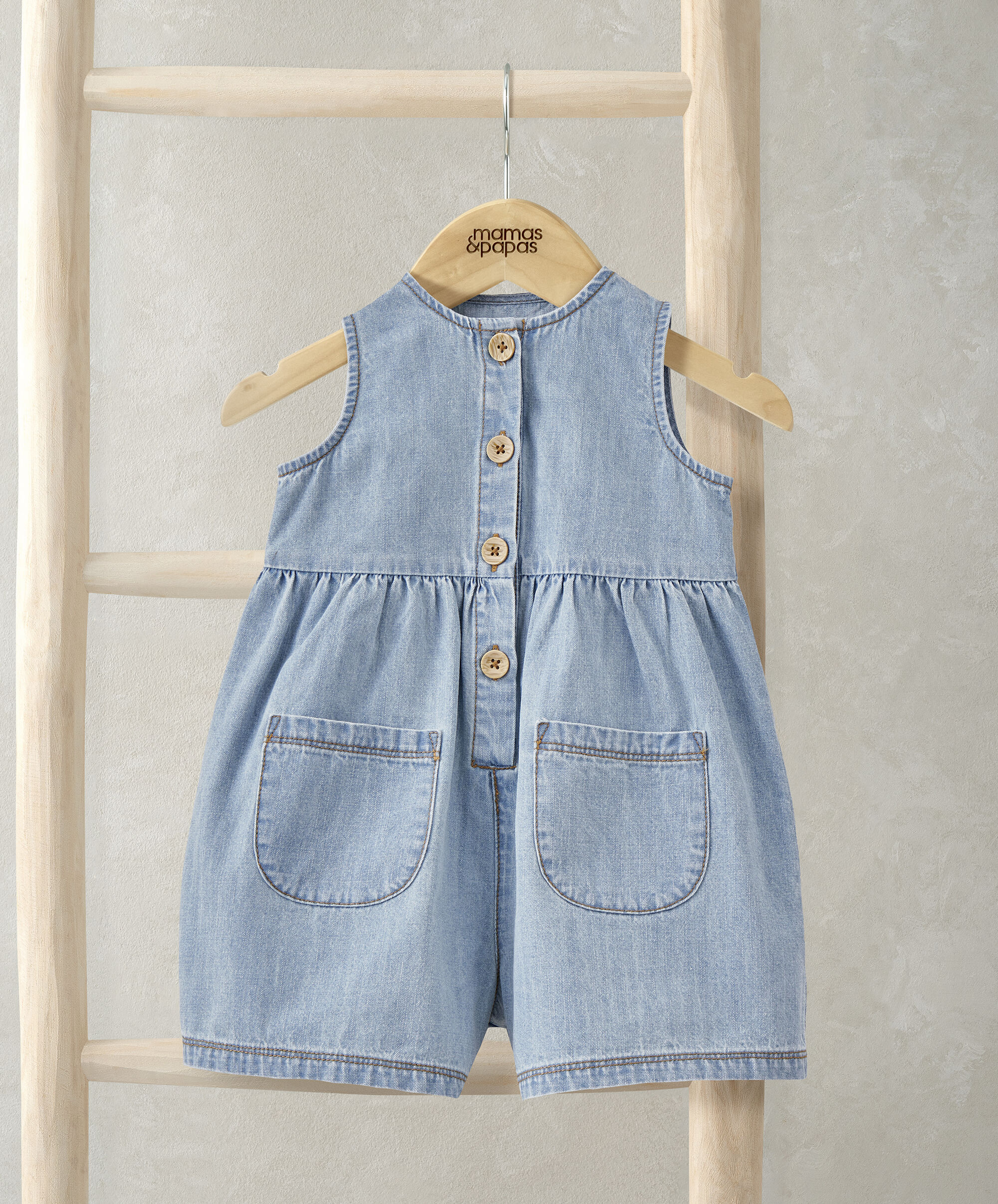Chambray Romper image number 1
