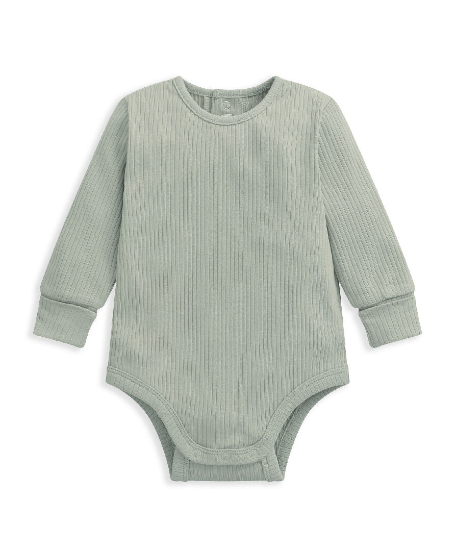 Sage Green Organic Bodysuit image number 2