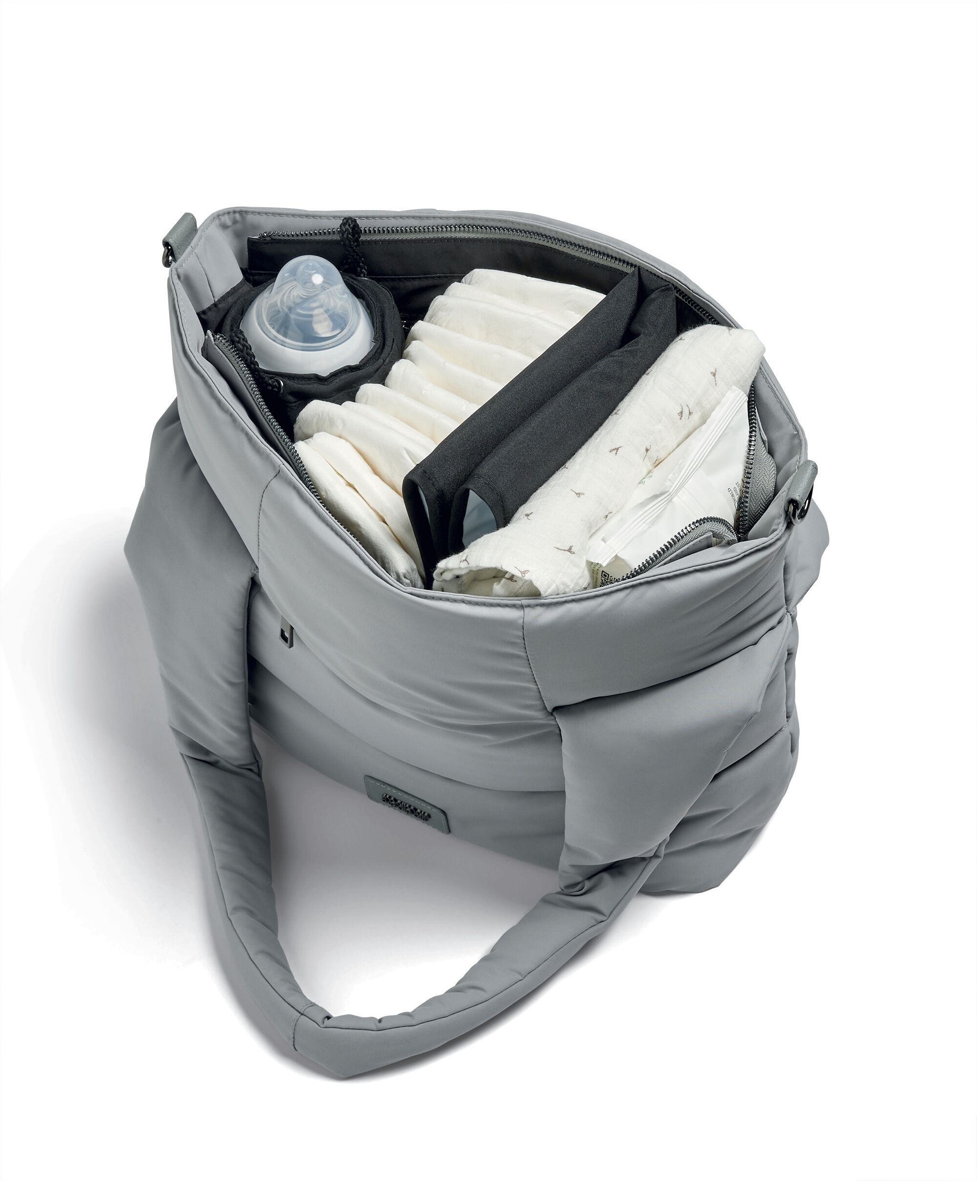 Quilted Tote Bag - Grey image number 4