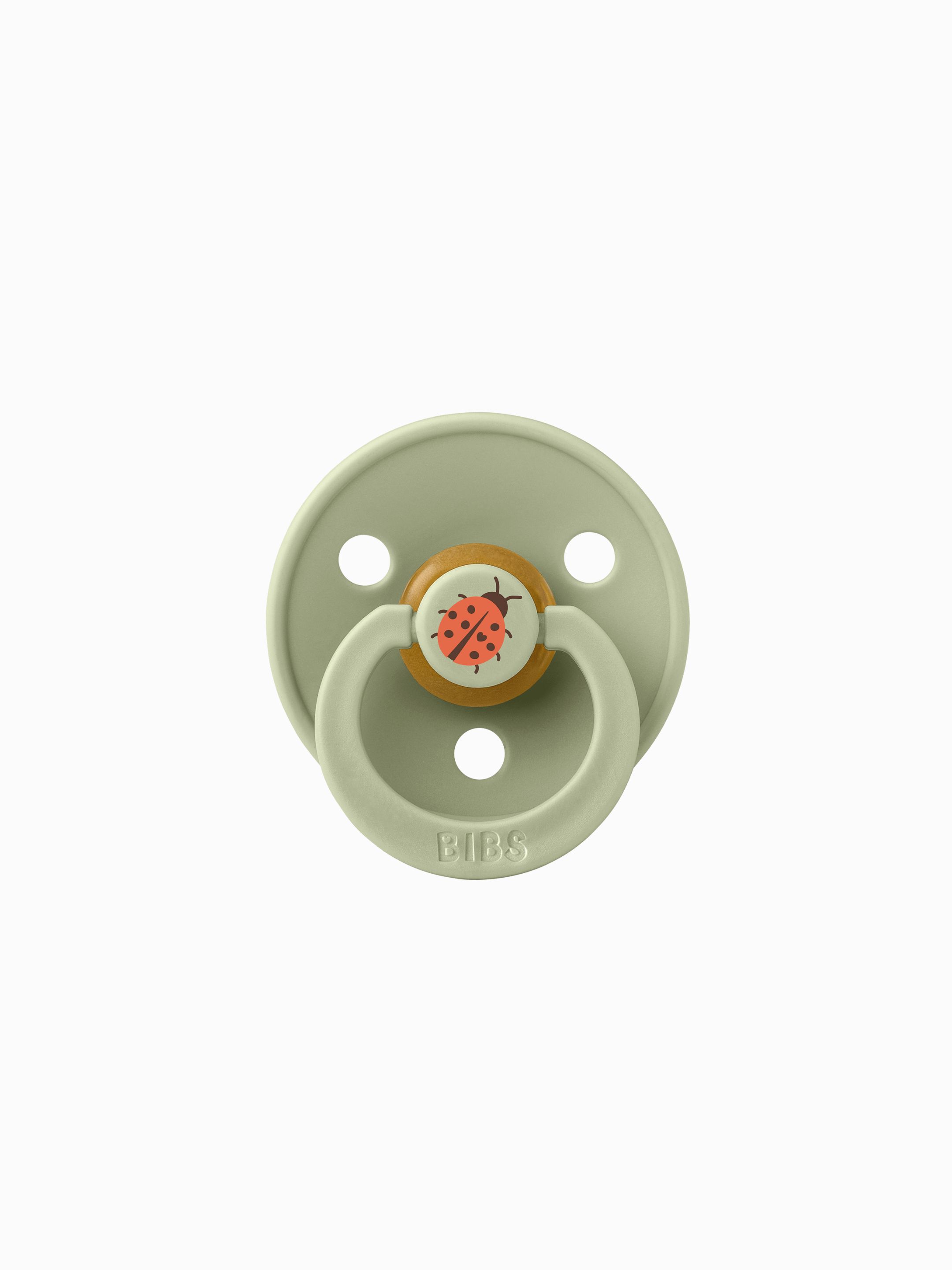 BIBS Pacifier Studio Colour 2 PACK Ladybug Latex Size 1 Sage Mix image number 2