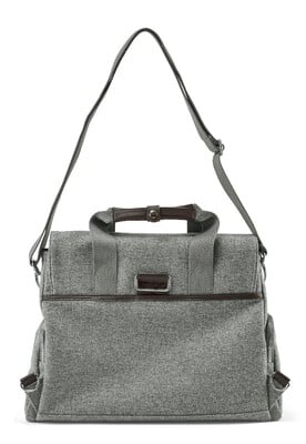 Bowling Style Changing Bag - Woven Grey