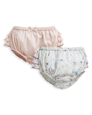 2 Pack Paisley Print Frill Knickers