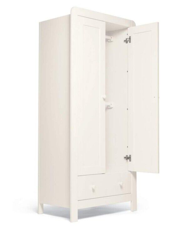 Dover 2 Door Nursery Wardrobe - White image number 2