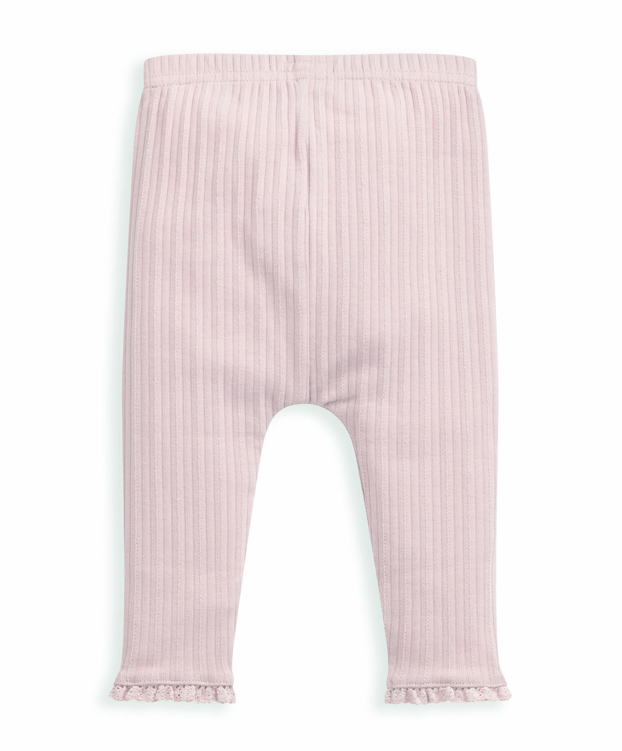 Pink Legging With Lace Trim image number 3