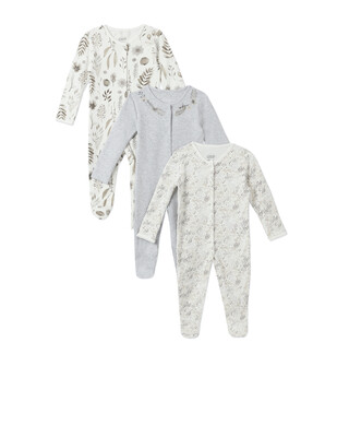 3Pack of  MONO FLWR Sleepsuits