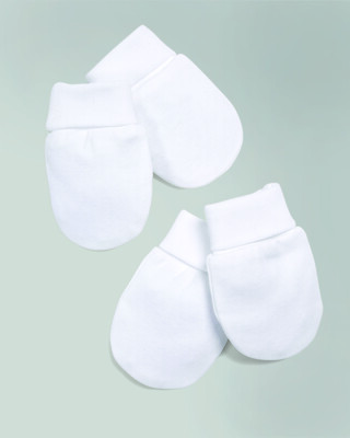 2 Pack Scratch Mitts White