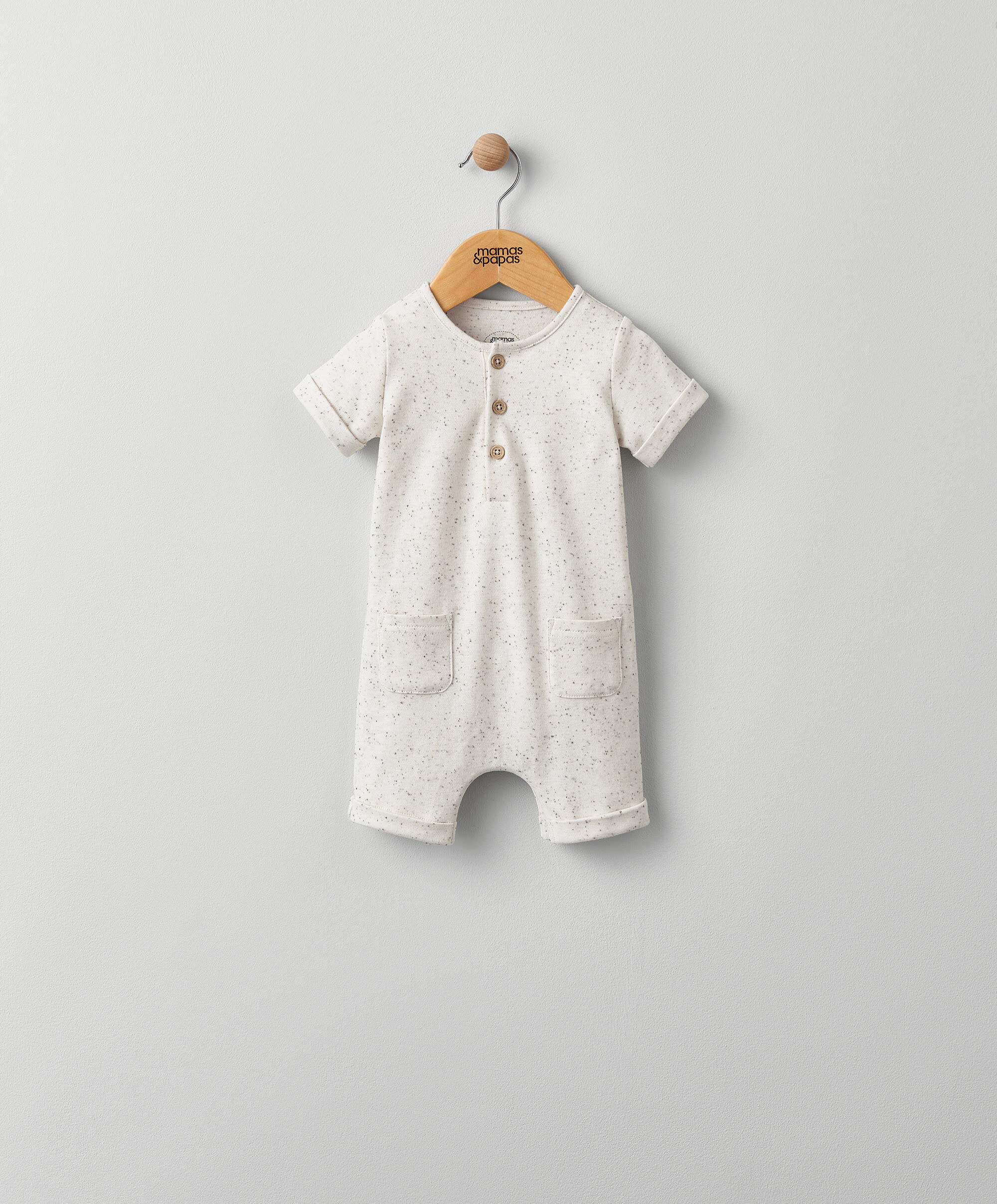 Speckle Jersey Button Front Romper image number 1