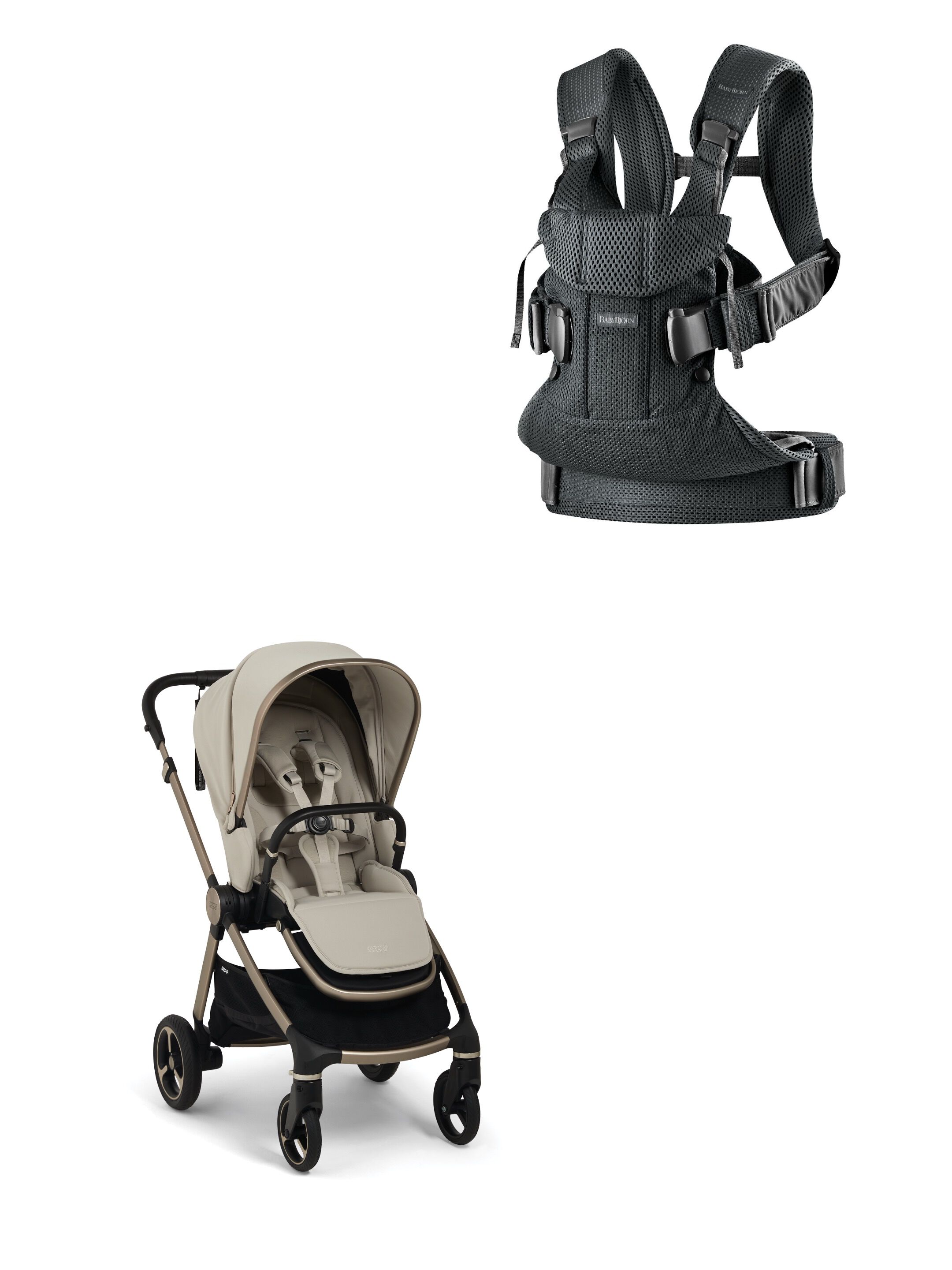 Vardo Shell Stroller with Babybjorn Carrier One Air 2 Piece Bundle image number 1