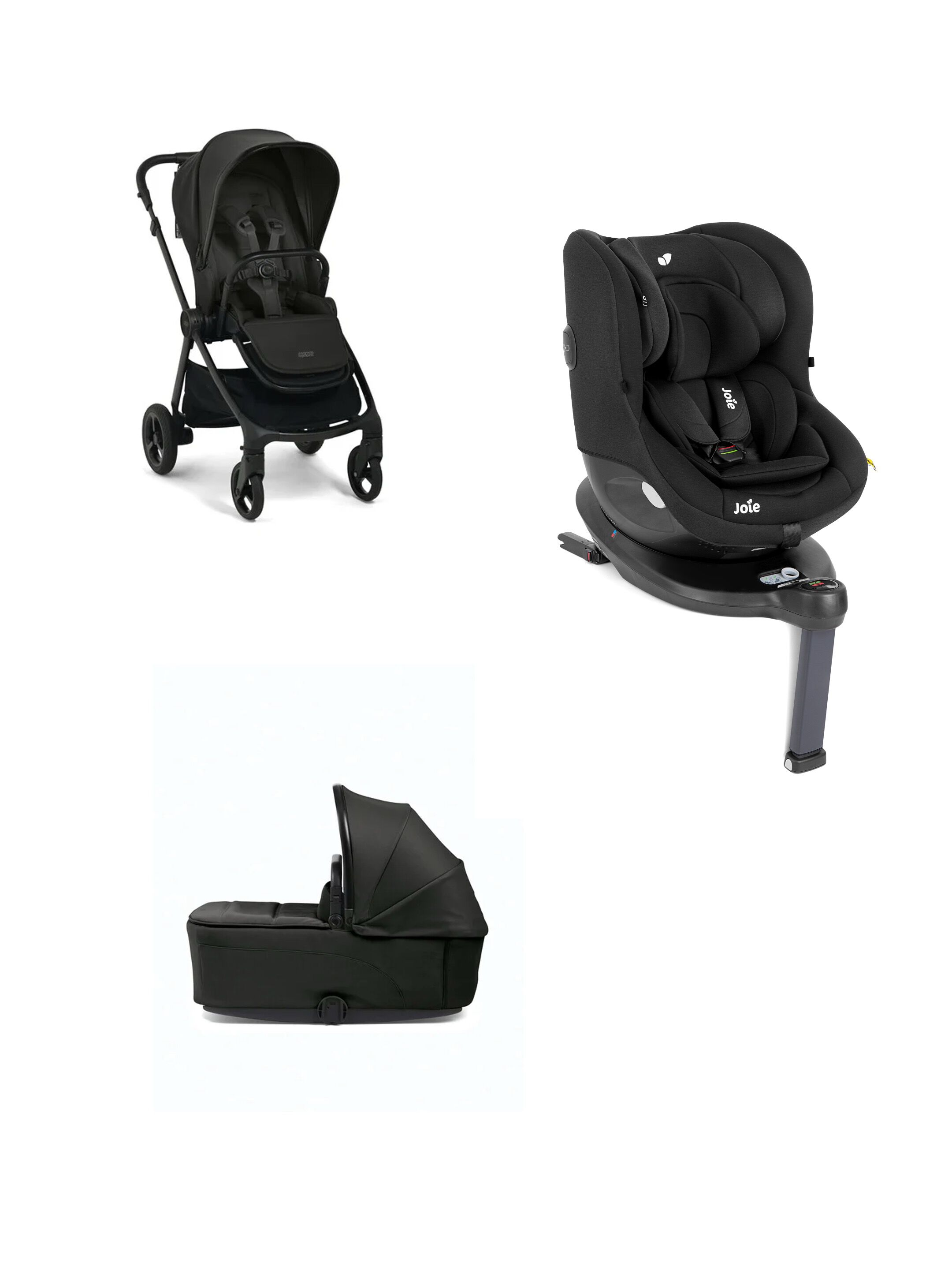 Vardo Noir Pushchair 3 Piece Bundle with Joie Car Seat Shale - Noir image number 5
