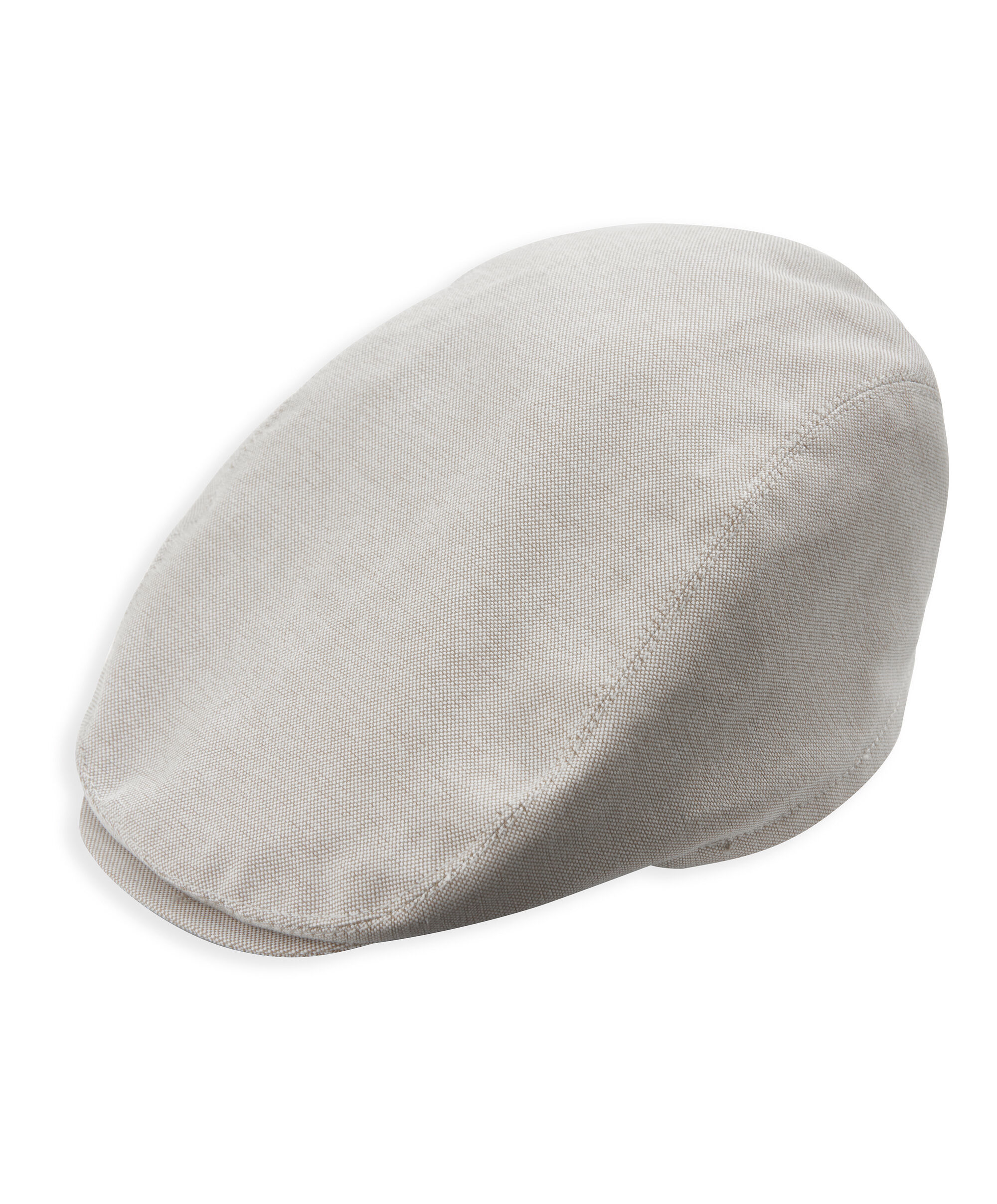Linen Flat Cap - Cream image number 1