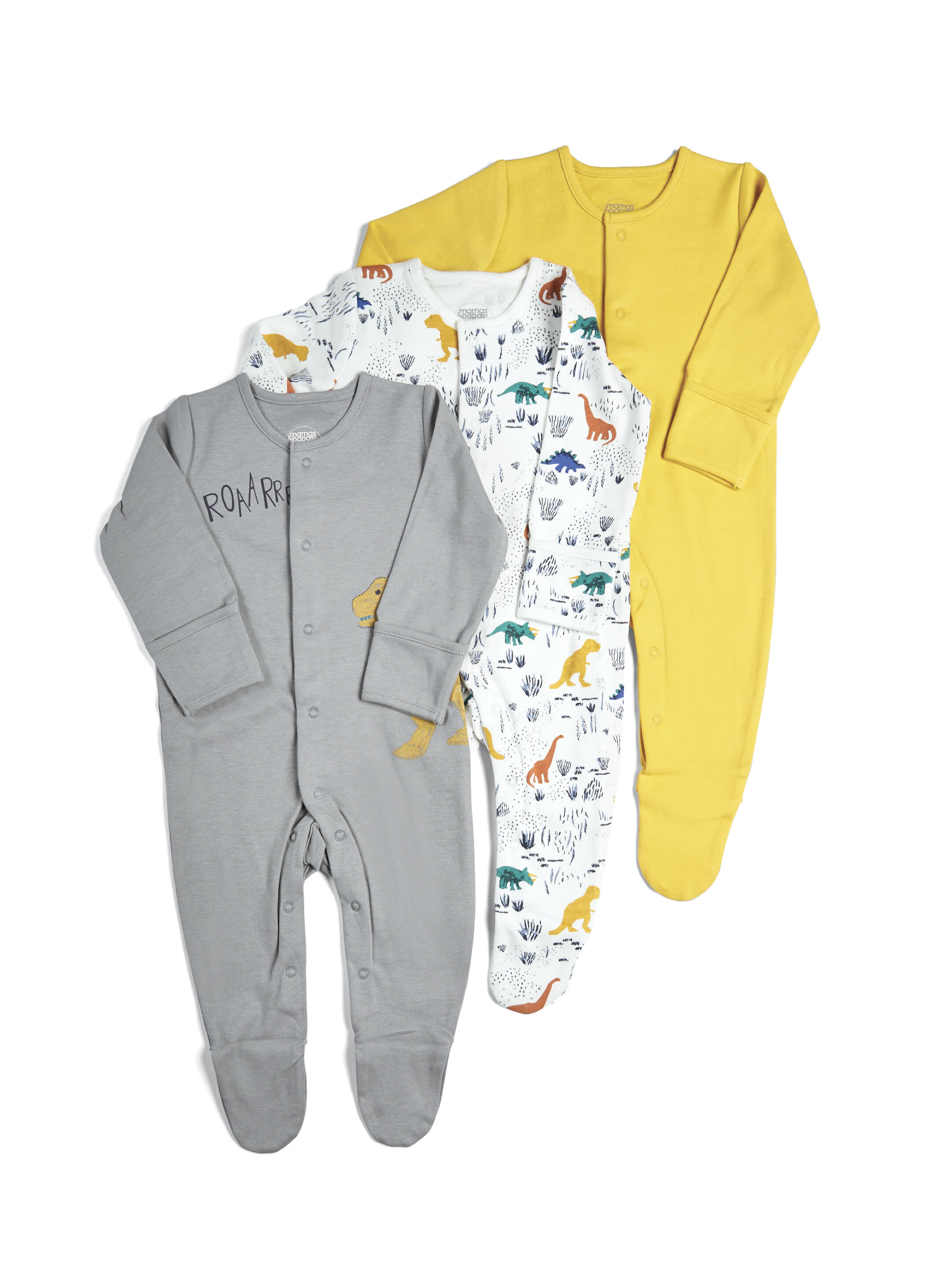 Dino Sleepsuits 3 Pack image number 1