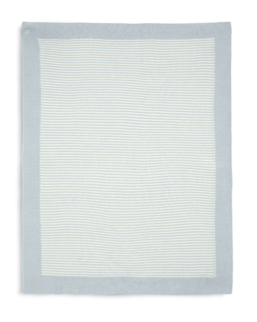 Knitted Blanket Blue & White image number 2