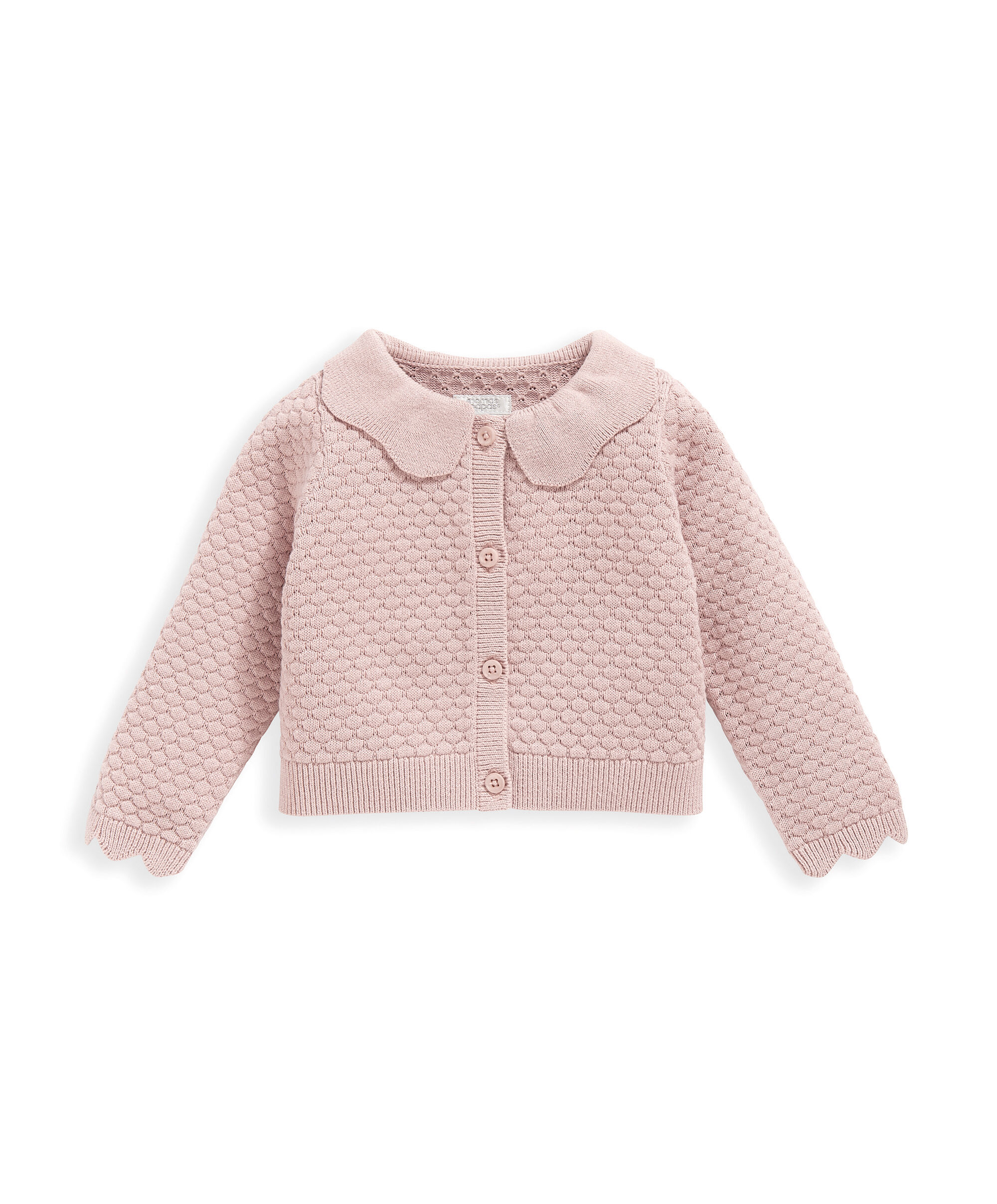 Pink Scallop Collar Cardigan image number 2