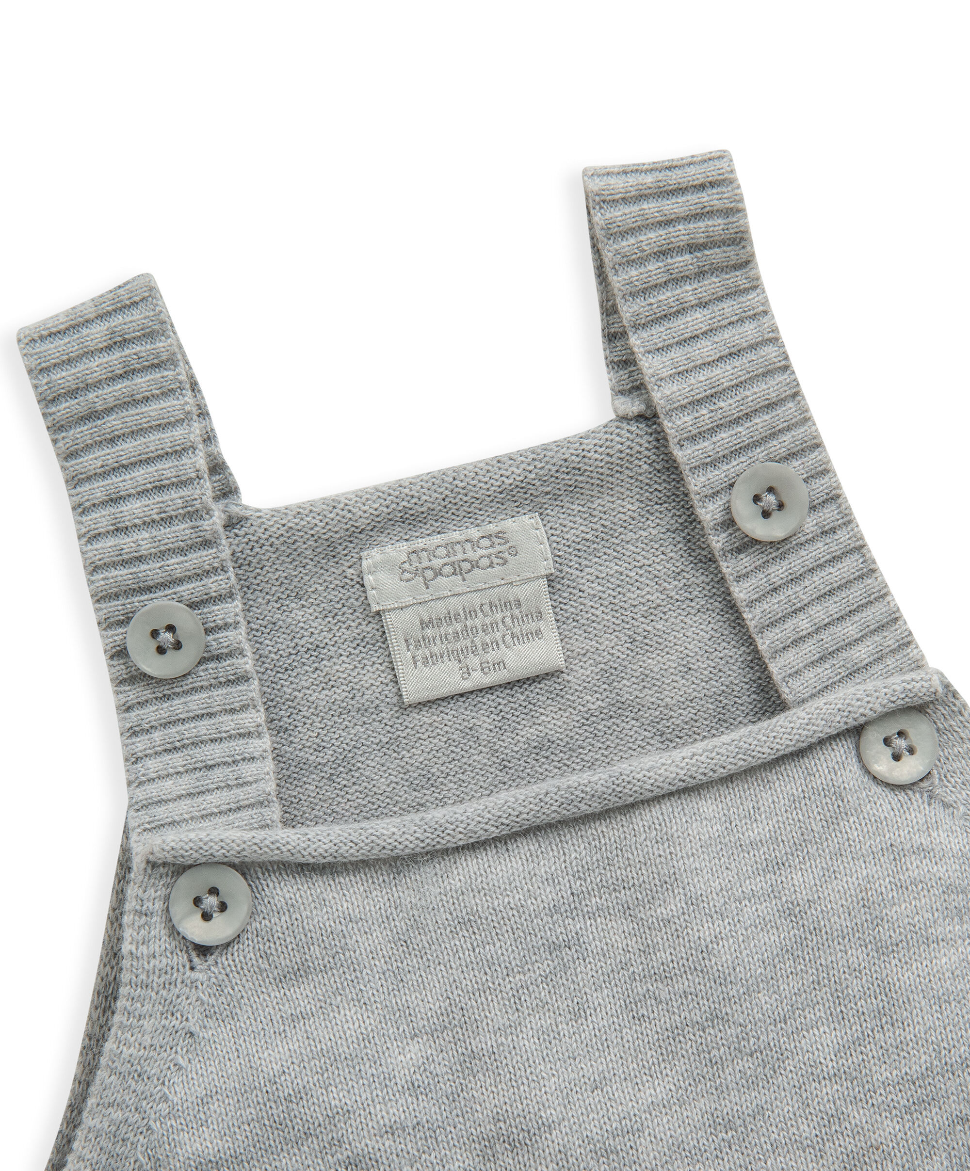 Grey Knit Dungaree image number 4