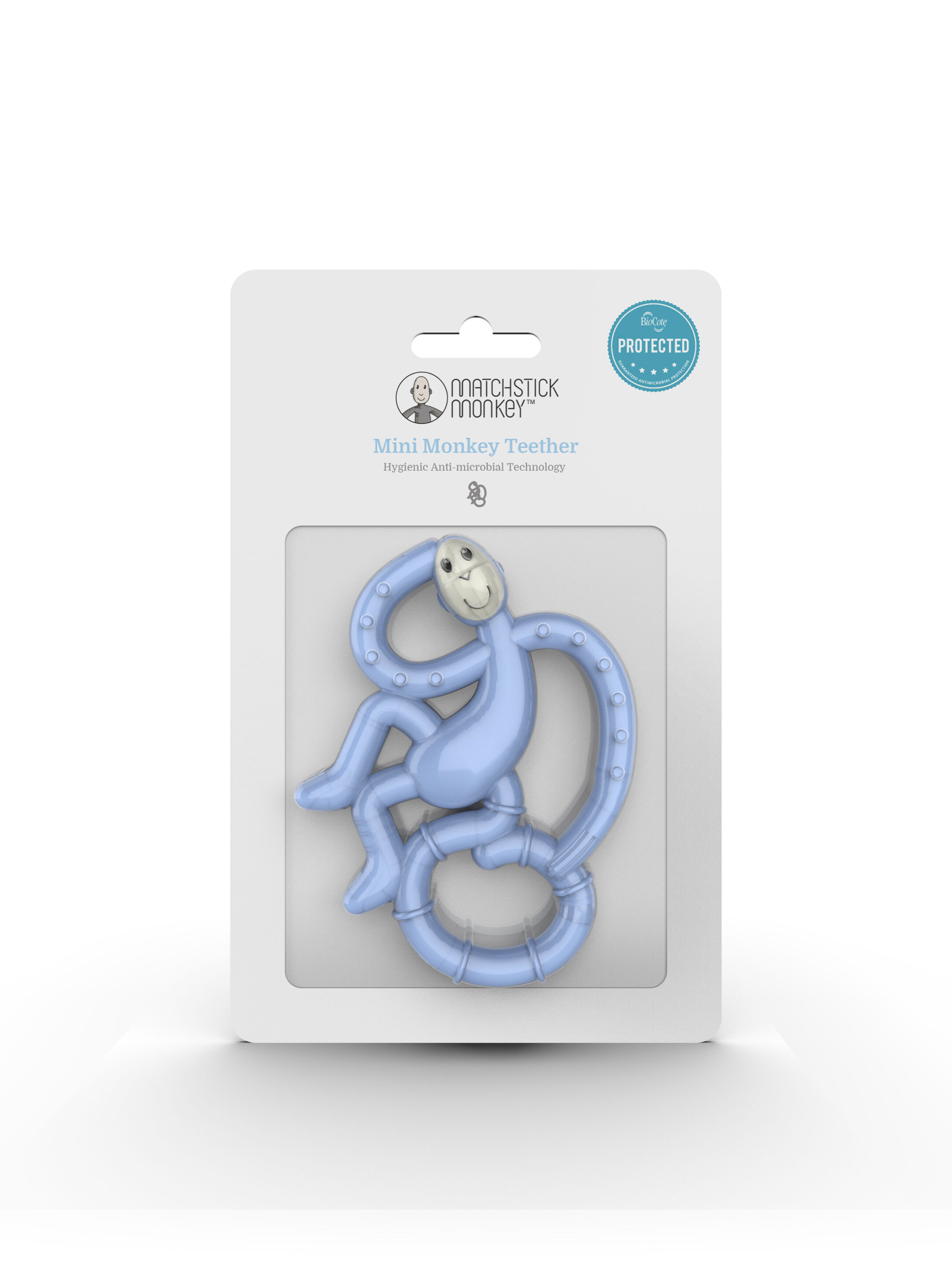 Matchstick Monkey Mini Monkey Teether - Light Blue image number 3