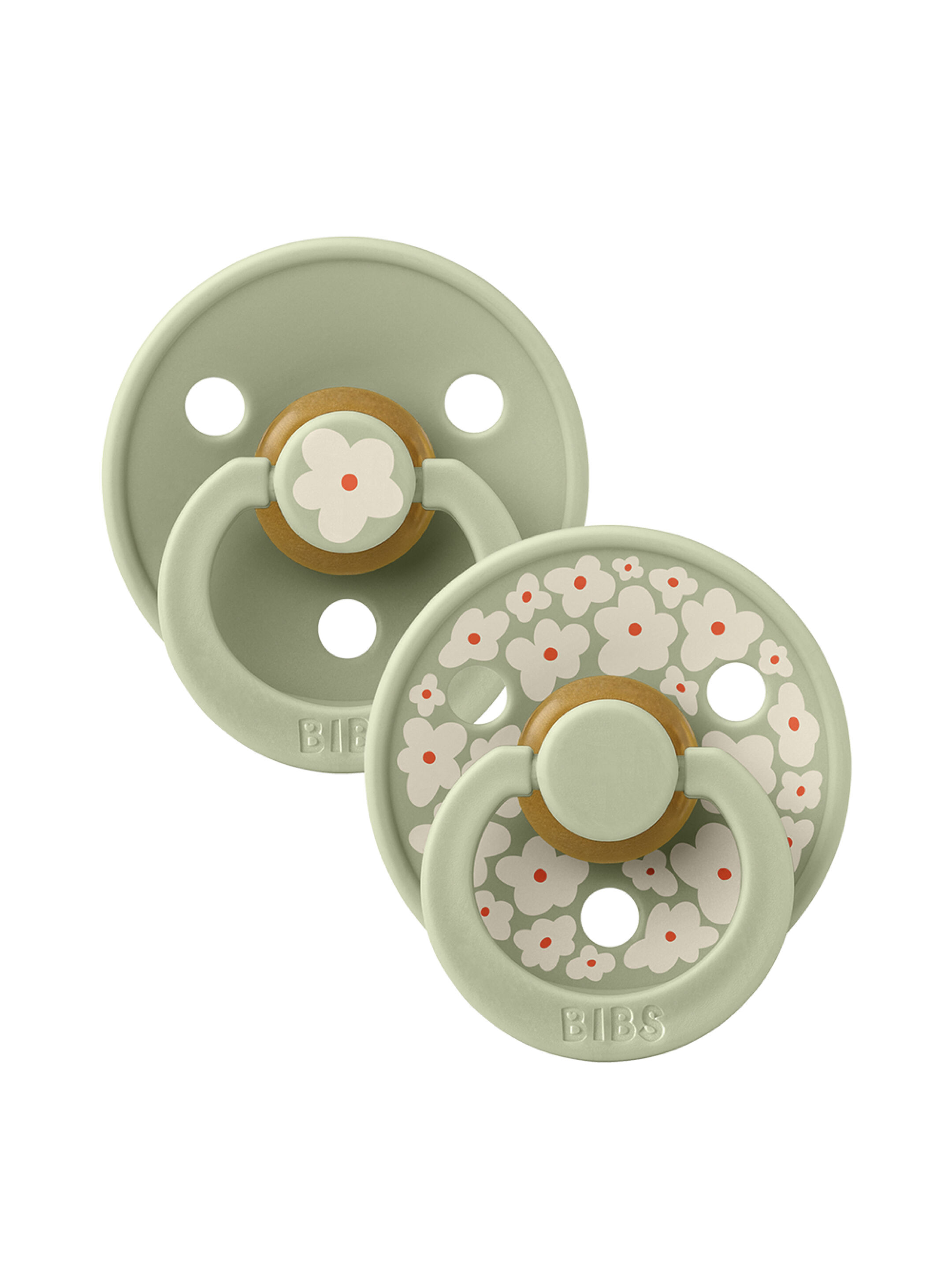 Bibs 2 Pack Colour Daisy Latex S2 - Sage Mix (6+ months) image number 1