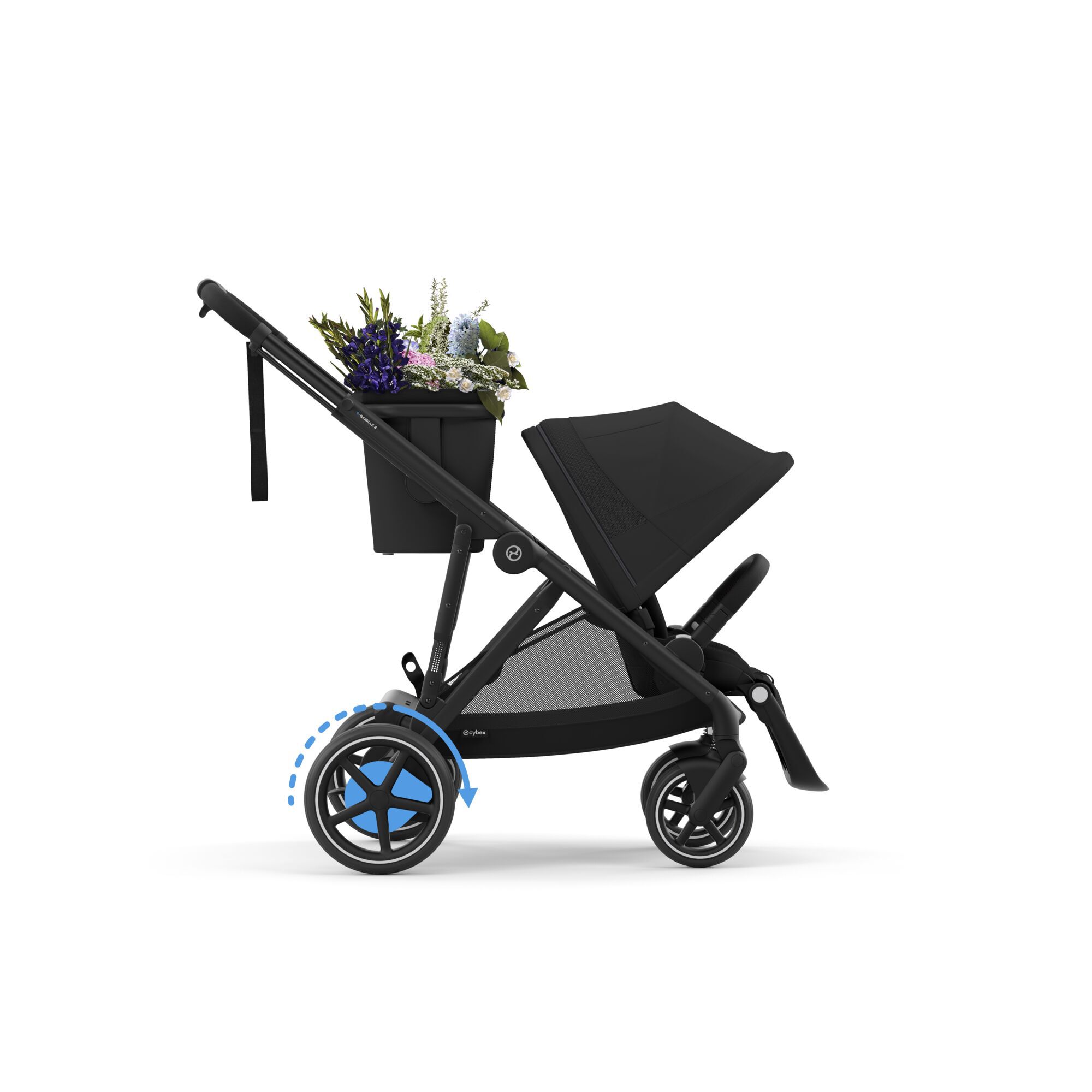 Cybex e-GAZELLE Stroller - Moon Black image number 6