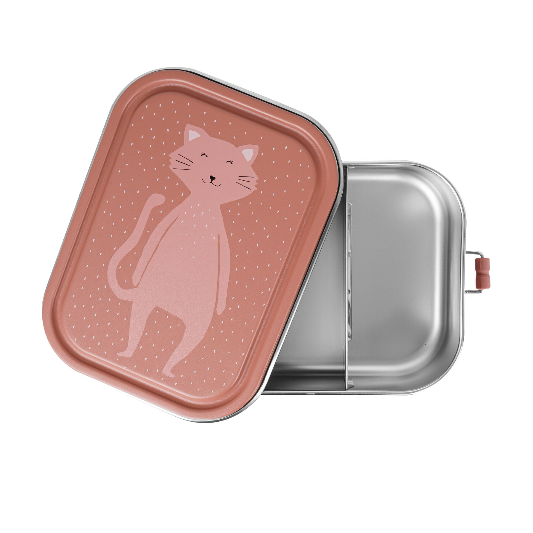 Trixie Lunch Box Large Mrs. Cat Stainless Steel - Pink image number 4