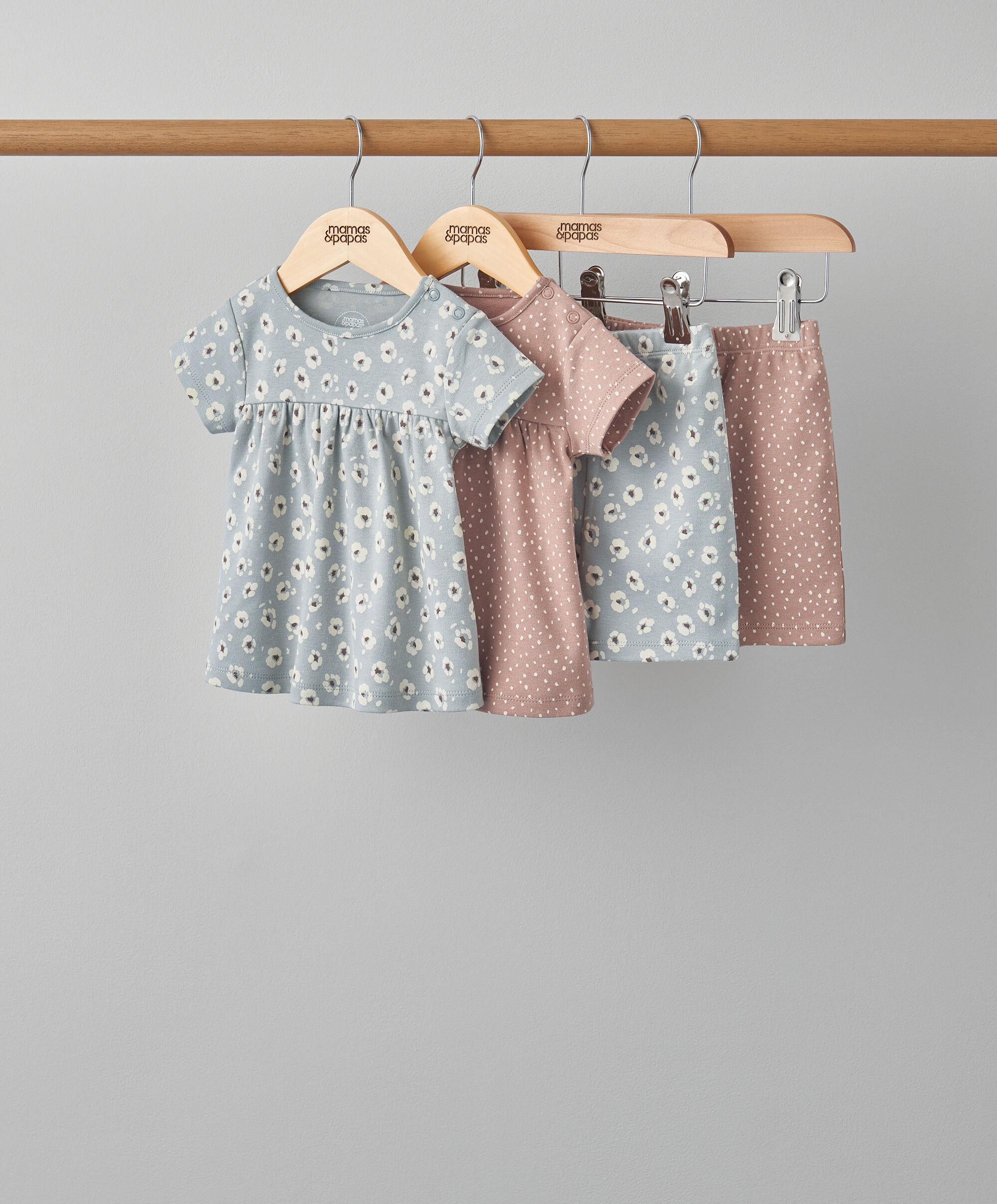 2 Pack Contemp Floral Pyjamas Short image number 1