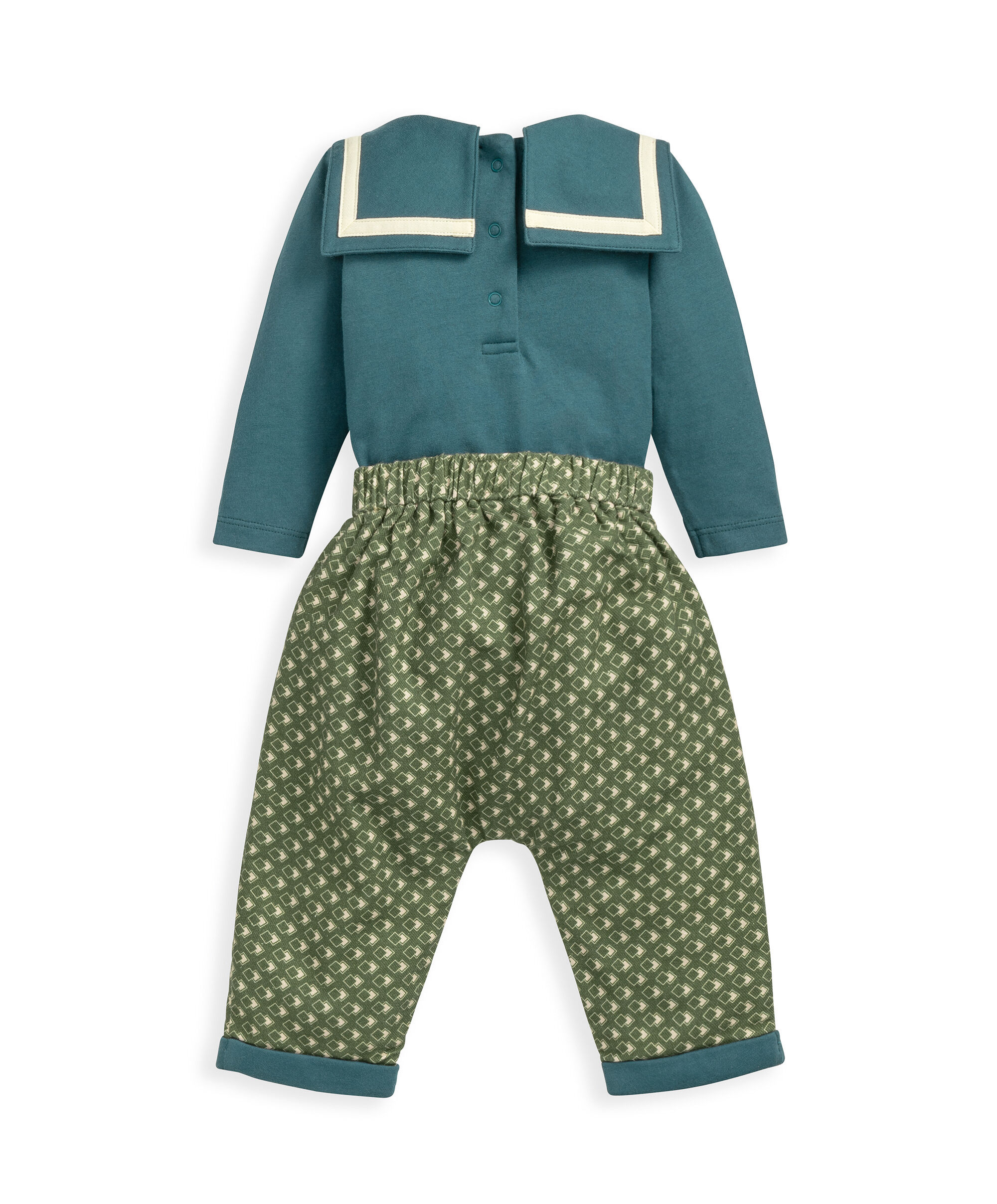 Laura Ashley Sailor Bodysuit &amp; Trousers image number 3