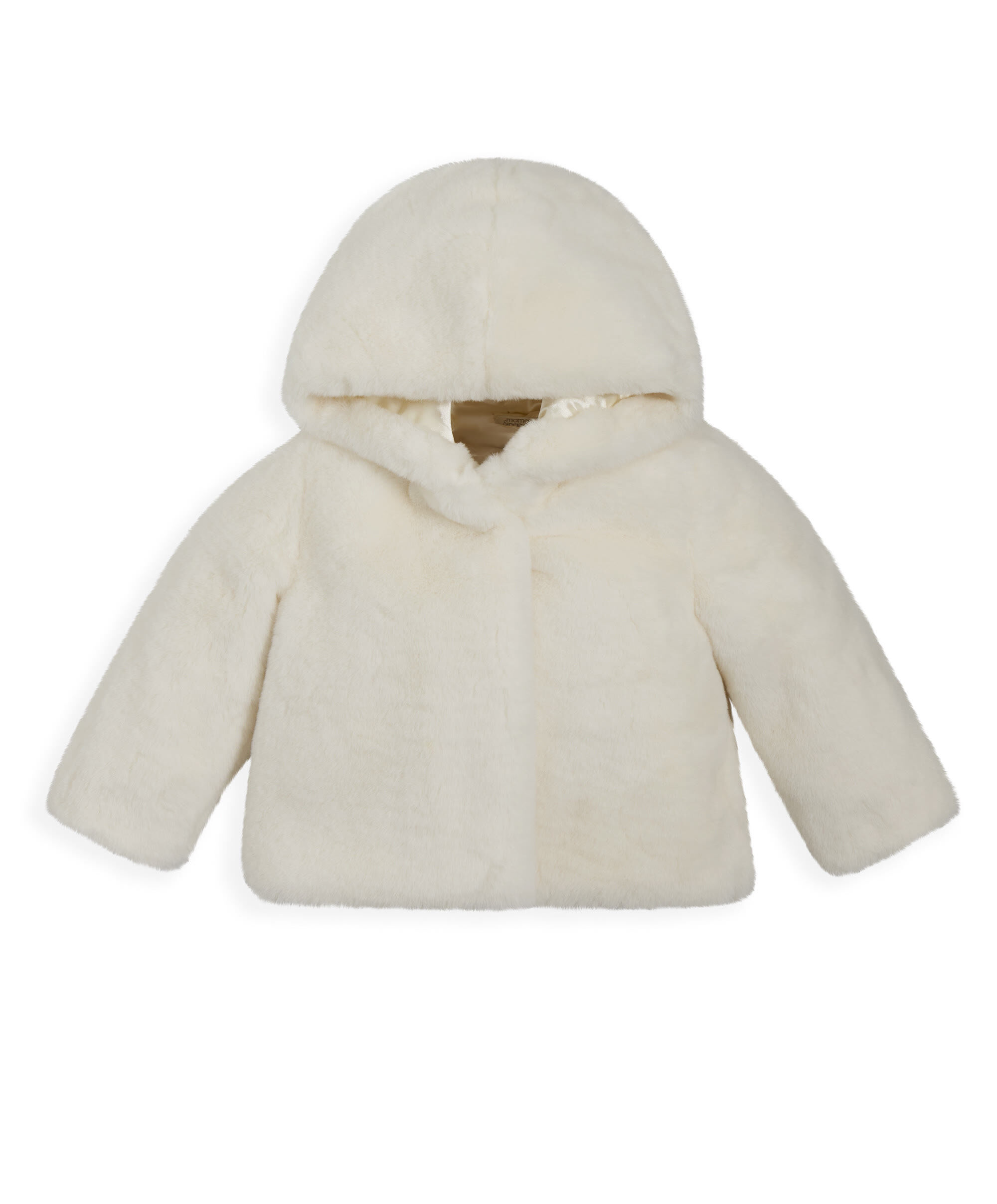 Cream Faux Fur Coat image number 2