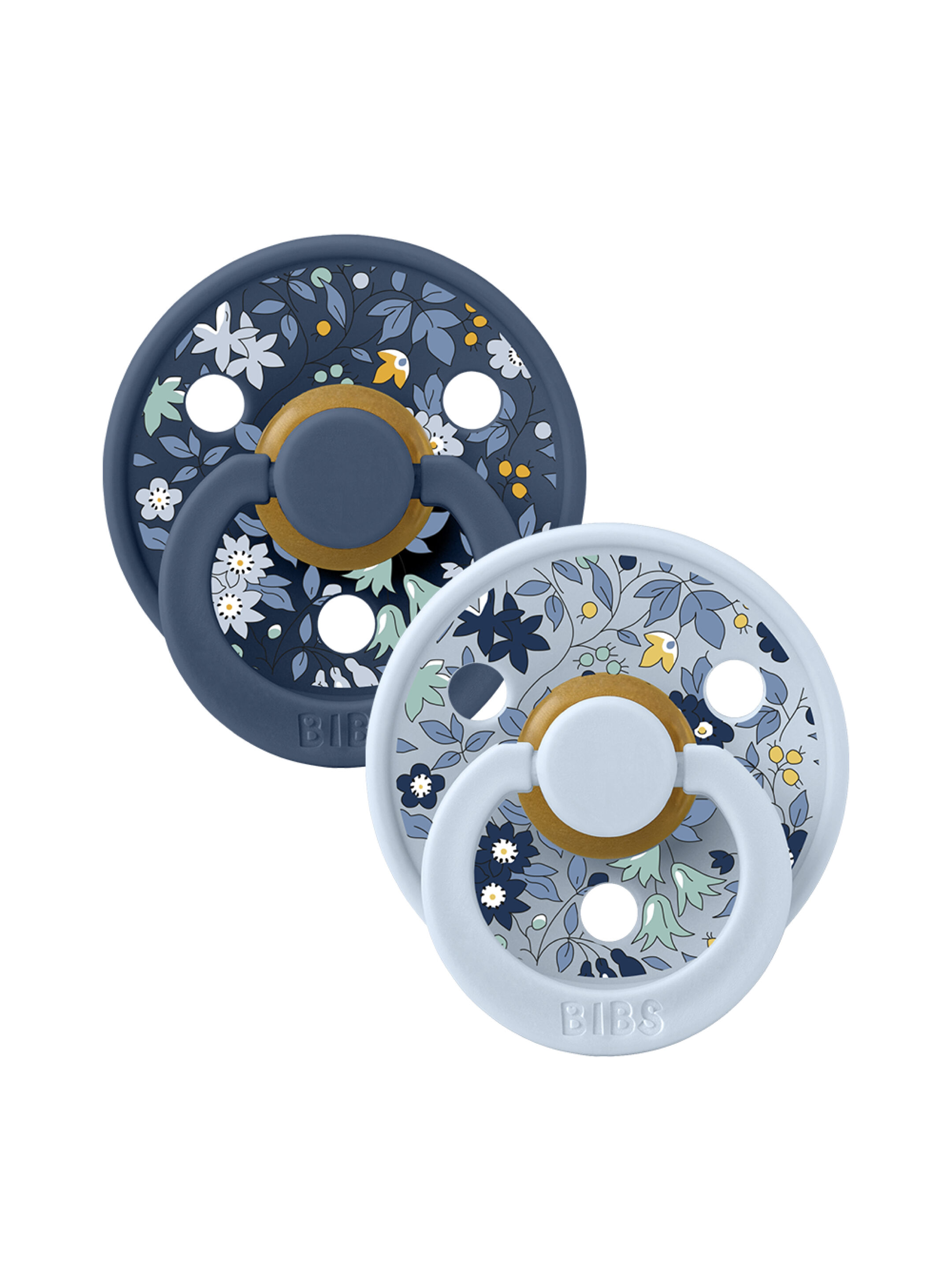 BIBS x Liberty Pacifier Camomile Lawn Collection - Baby Blue Mix 2 Pack (0+ months) image number 1