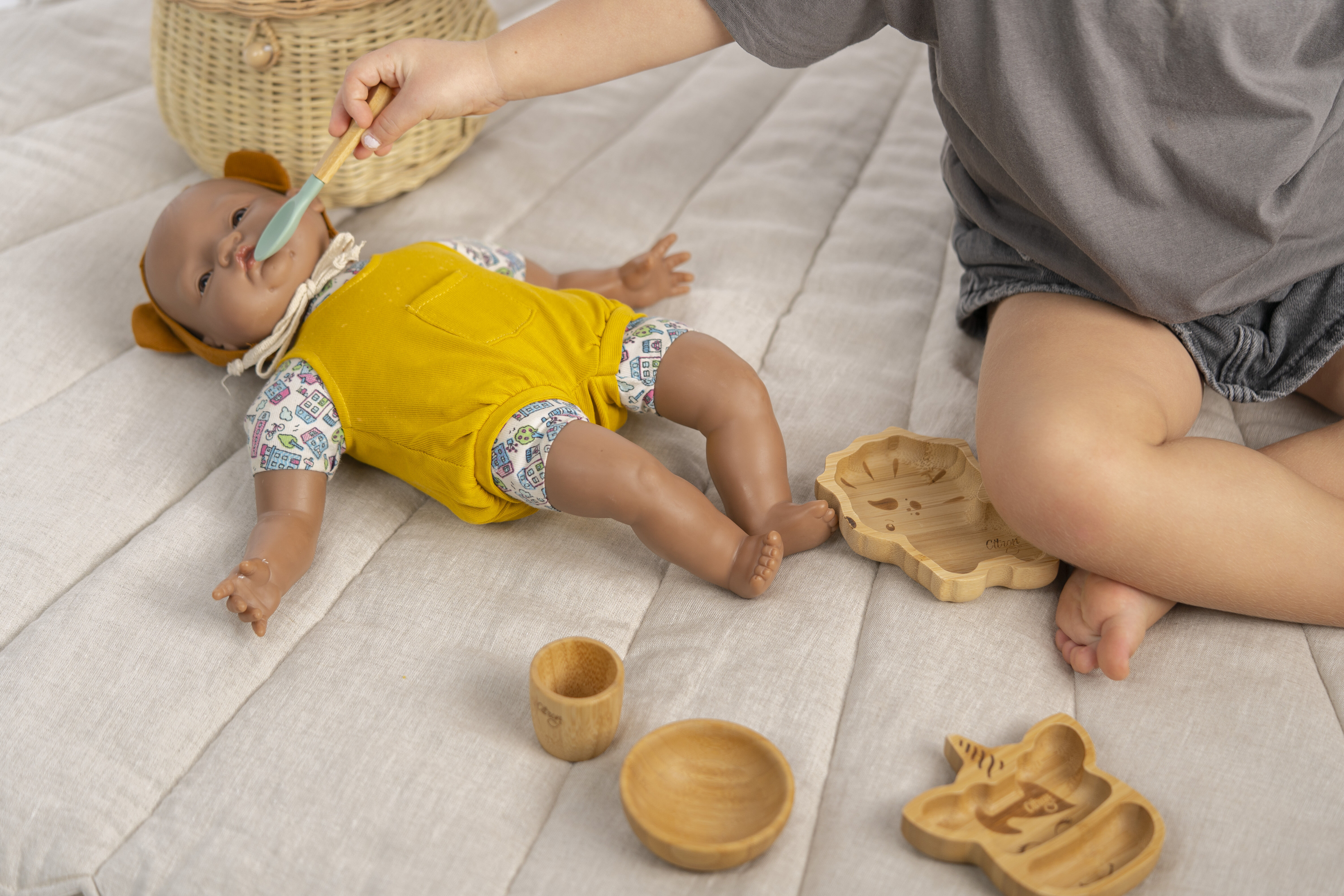 Citron Organic Bamboo Toys Set of 5 image number 7