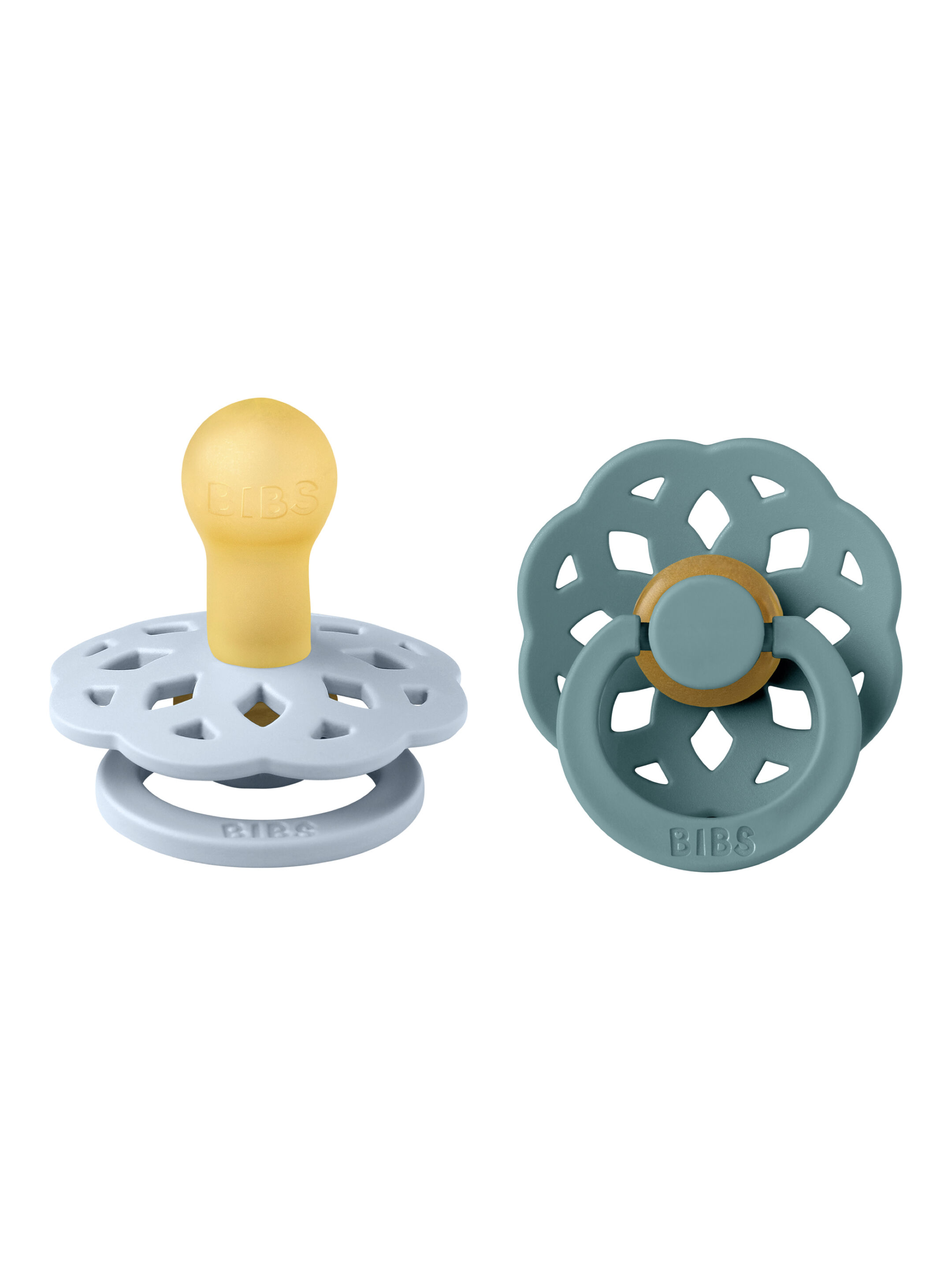Bibs Boheme Pacifier 2 Pack Latex S1 - Baby Blue / Island Sea image number 1