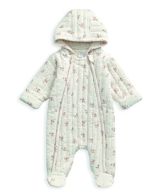 Berry Floral All Over Print Pramsuit image number 2