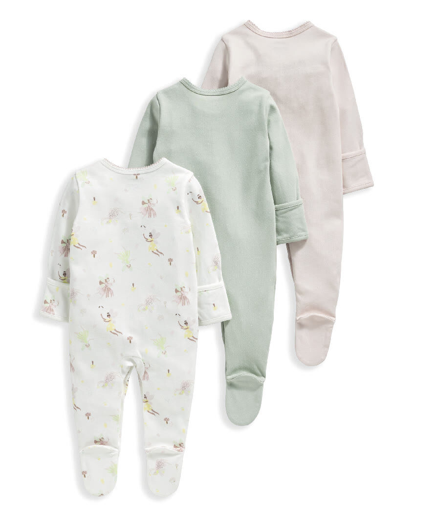 3 Pack Fairy Garden Sleepsuits image number 3