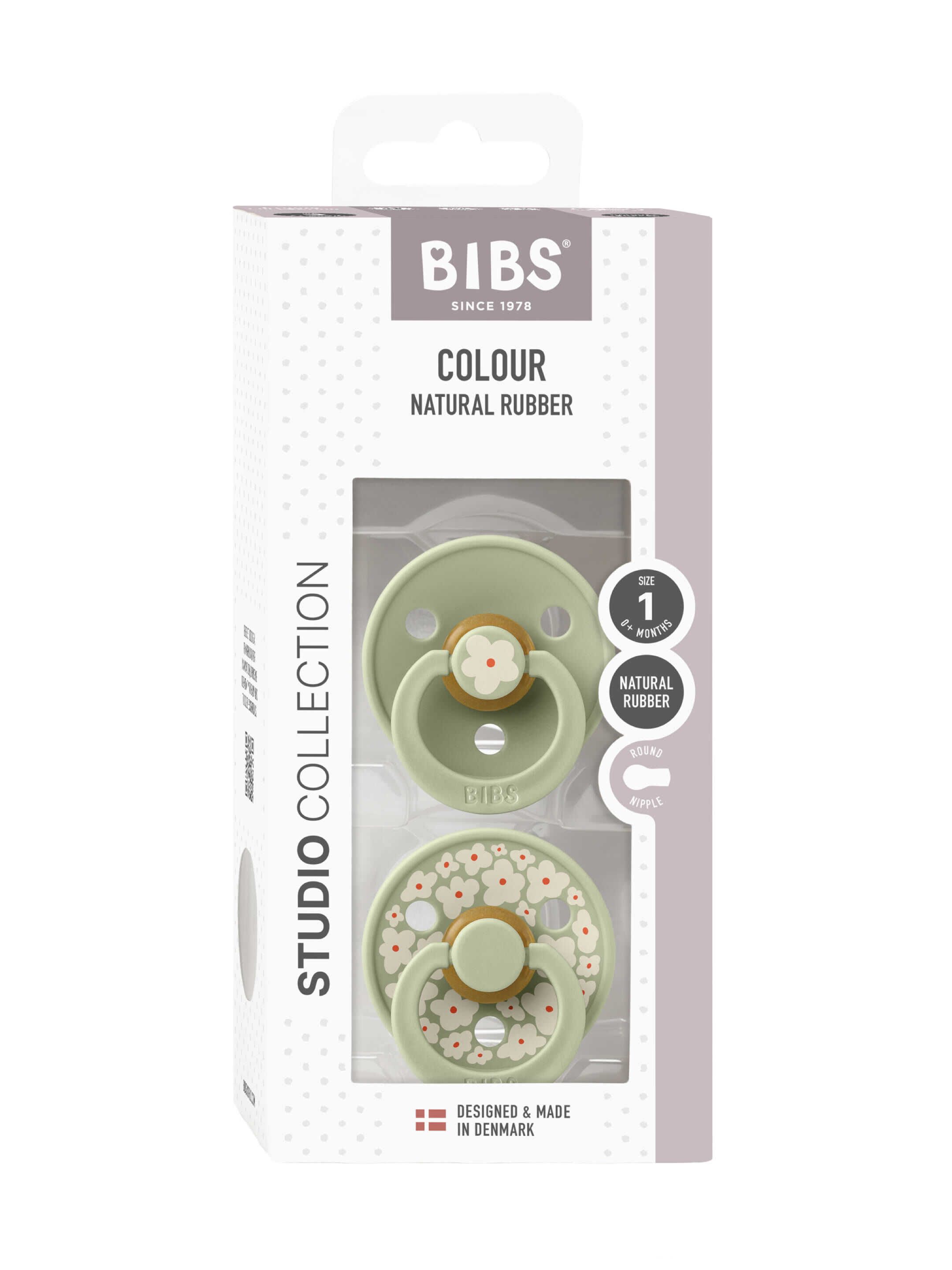 Bibs 2 Pack Colour Daisy Latex S1 - Sage Mix (0+ months) image number 3