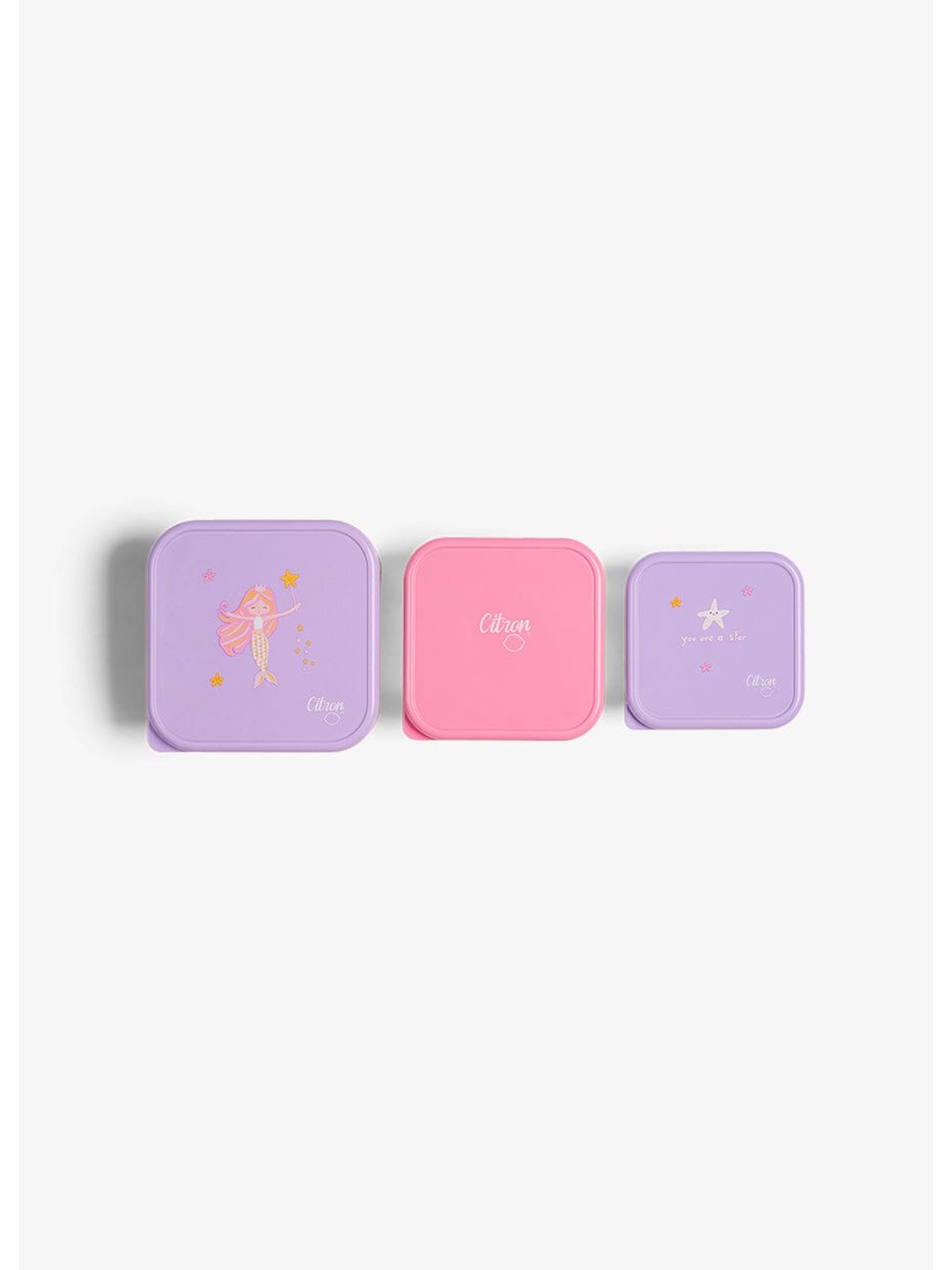 Citron Stackable Stainless steel Lunchbox - Set of 3 - Mermaid image number 2