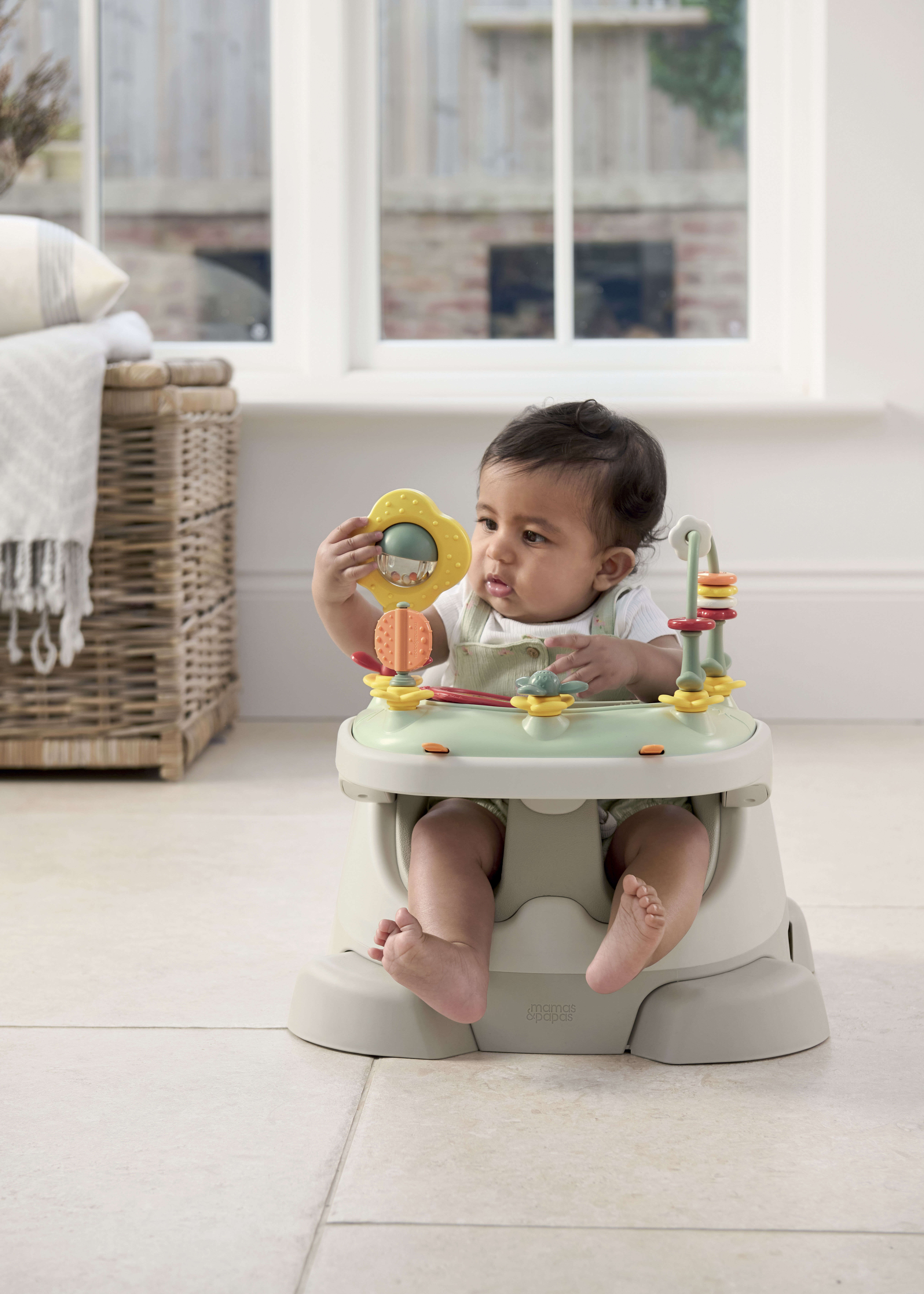 Bug 3-in-1 Floor & Booster Seat with Activity Tray - Clay image number 2