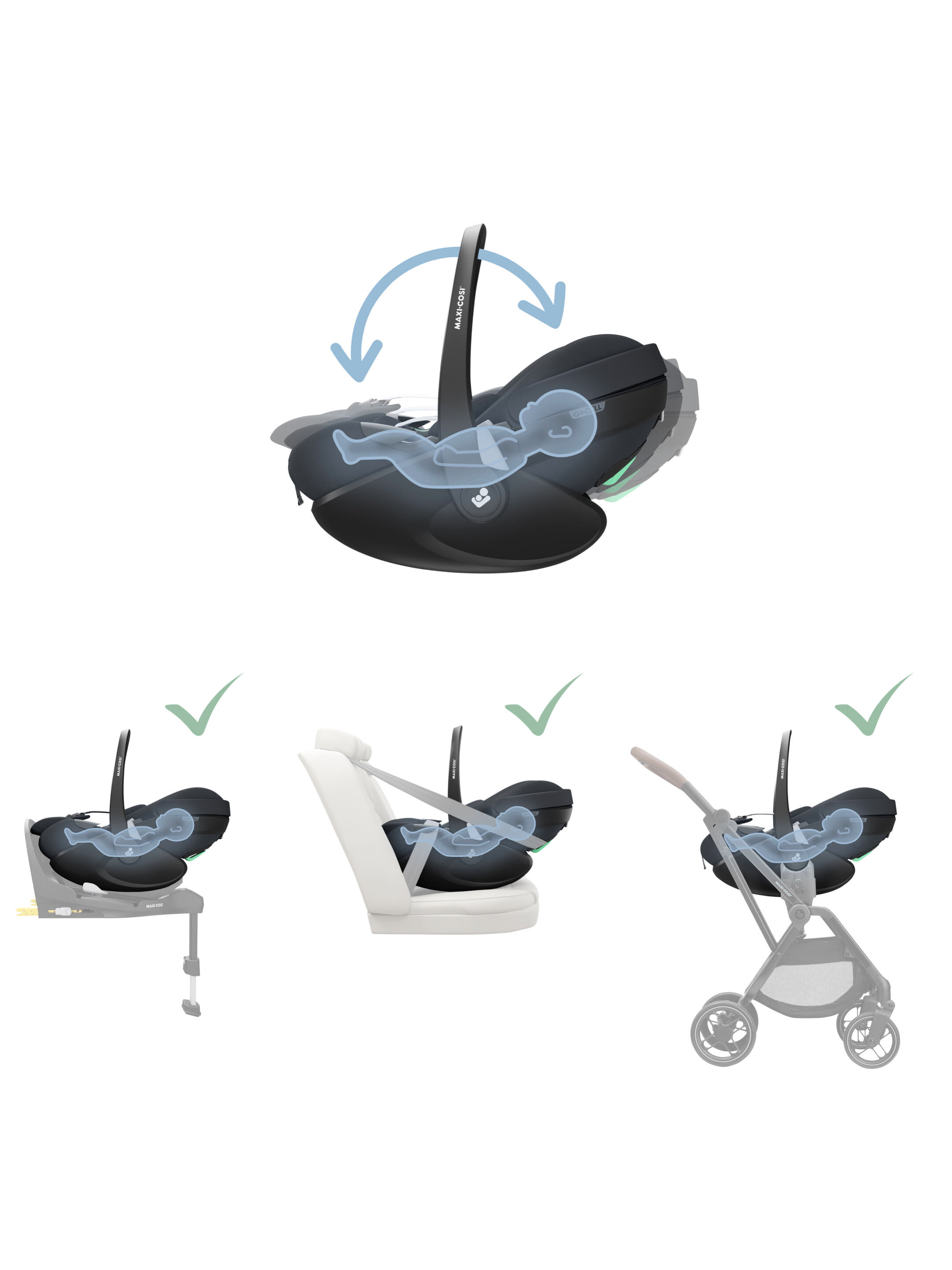 Maxi Cosi Pebble 360 Pro Car Seat - Graphite image number 6