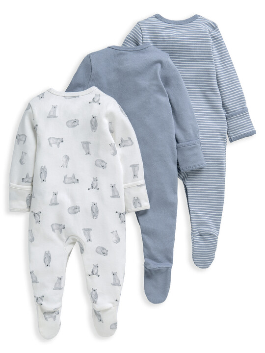 Bear Print Sleepsuits - 3 Pack image number 2